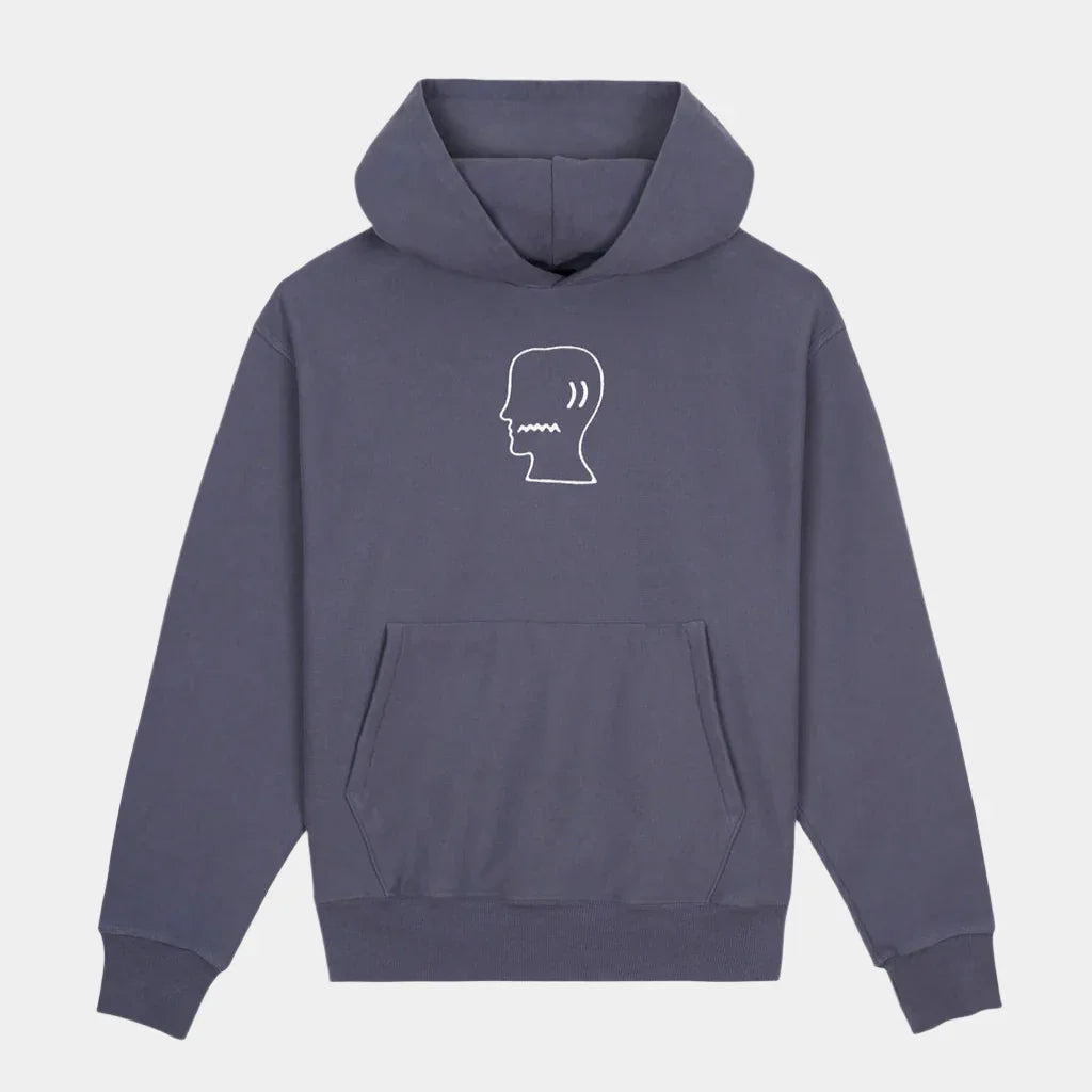 Brain Dead Logo Head Hoodie - Slate