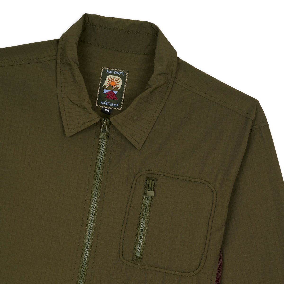 Brain Dead Long Sleeve Hitting Shirt - Dark Green