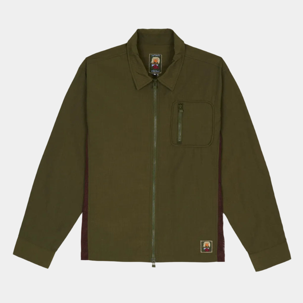 Brain Dead Long Sleeve Hitting Shirt - Dark Green