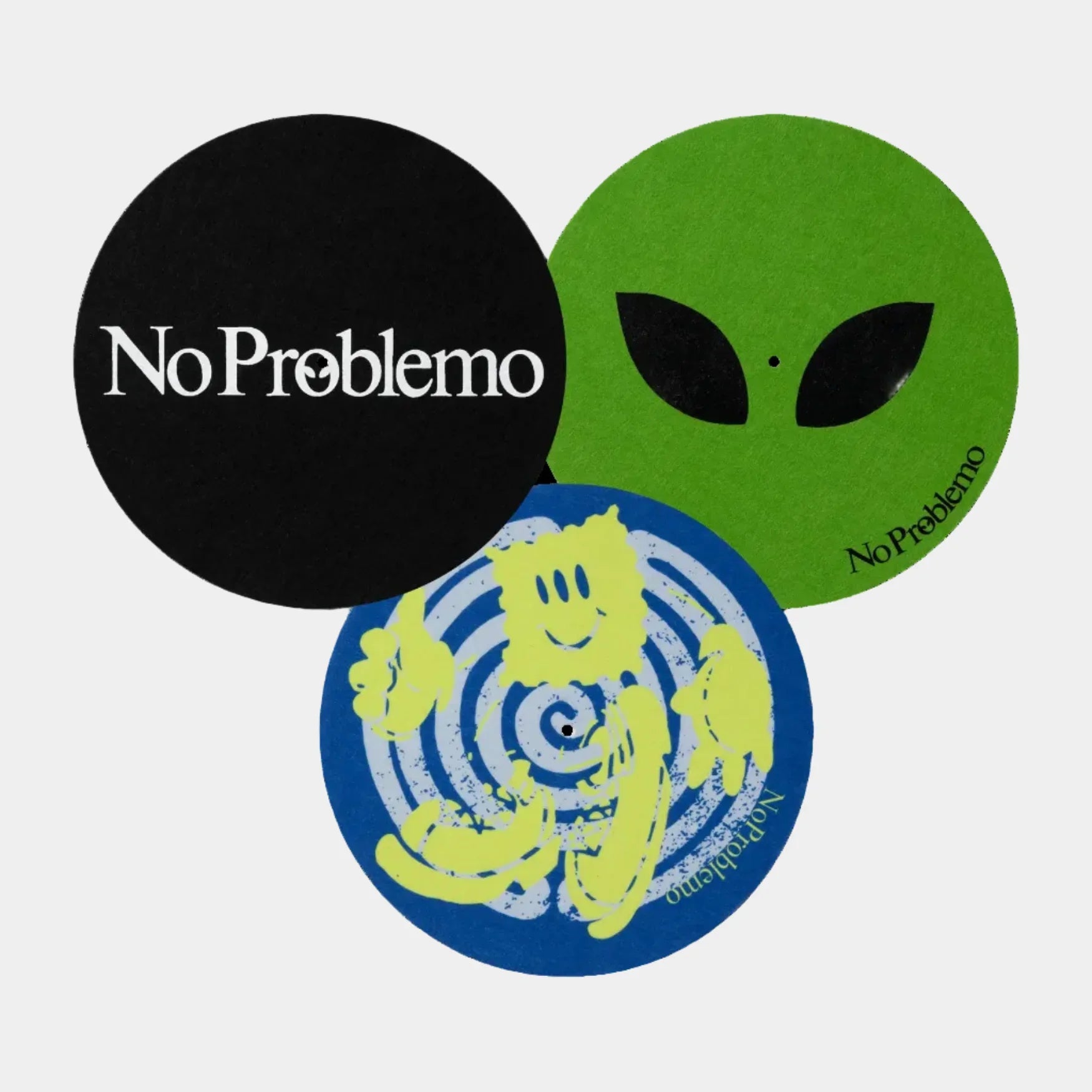 No Problemo Turntable Slipmats 3 Pack - Multi - Never Never