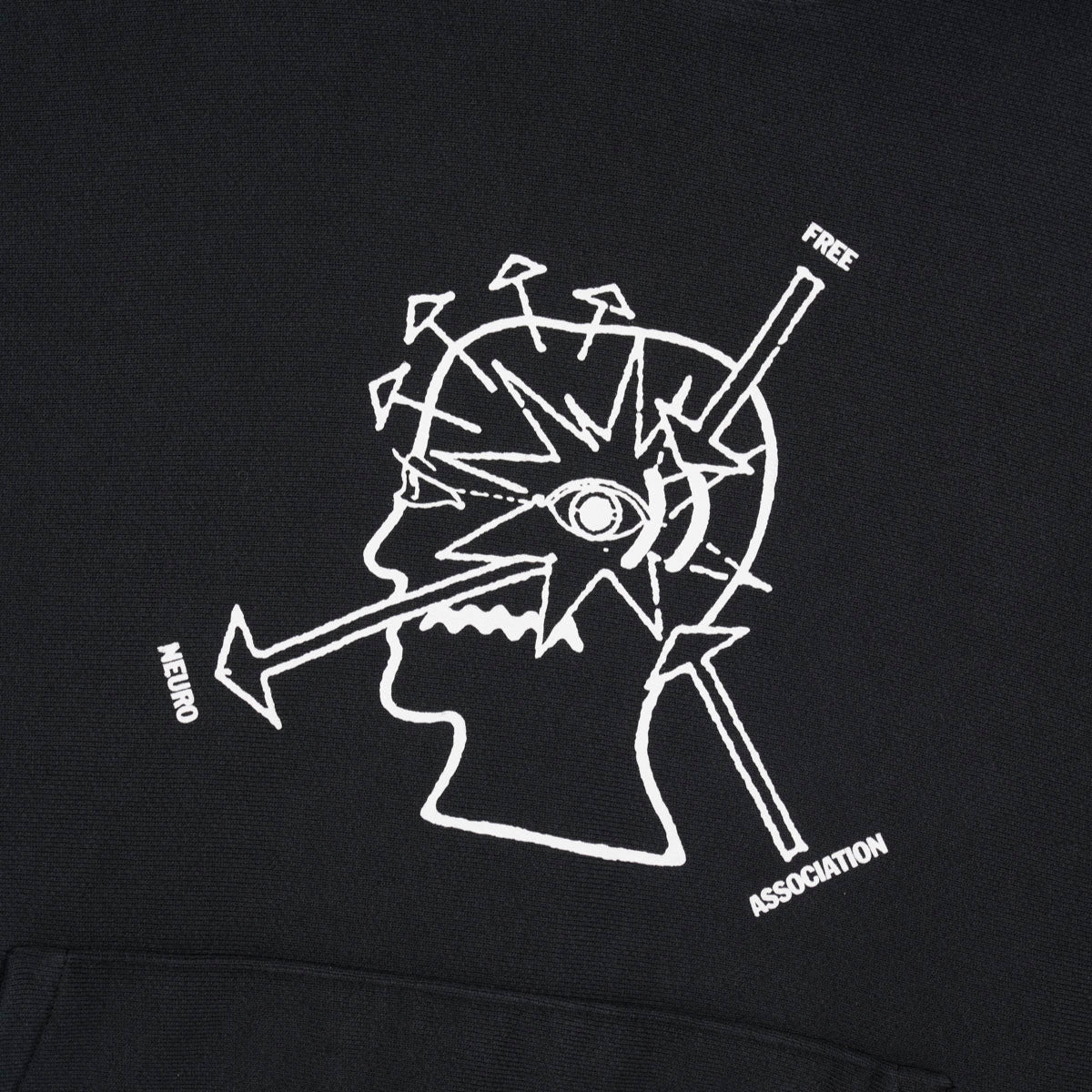 Brain Dead Neuro Free Association Hoodie - Washed Black