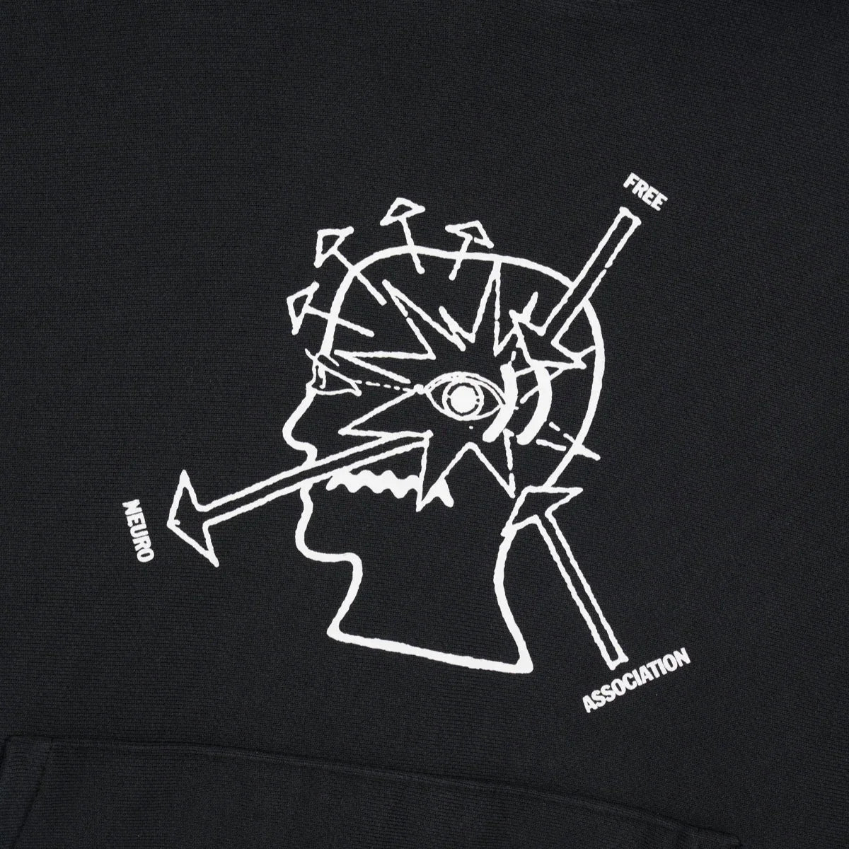 Brain Dead Neuro Free Association Hoodie - Washed Black