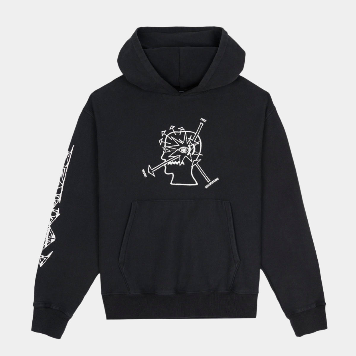 Brain Dead Neuro Free Association Hoodie - Washed Black