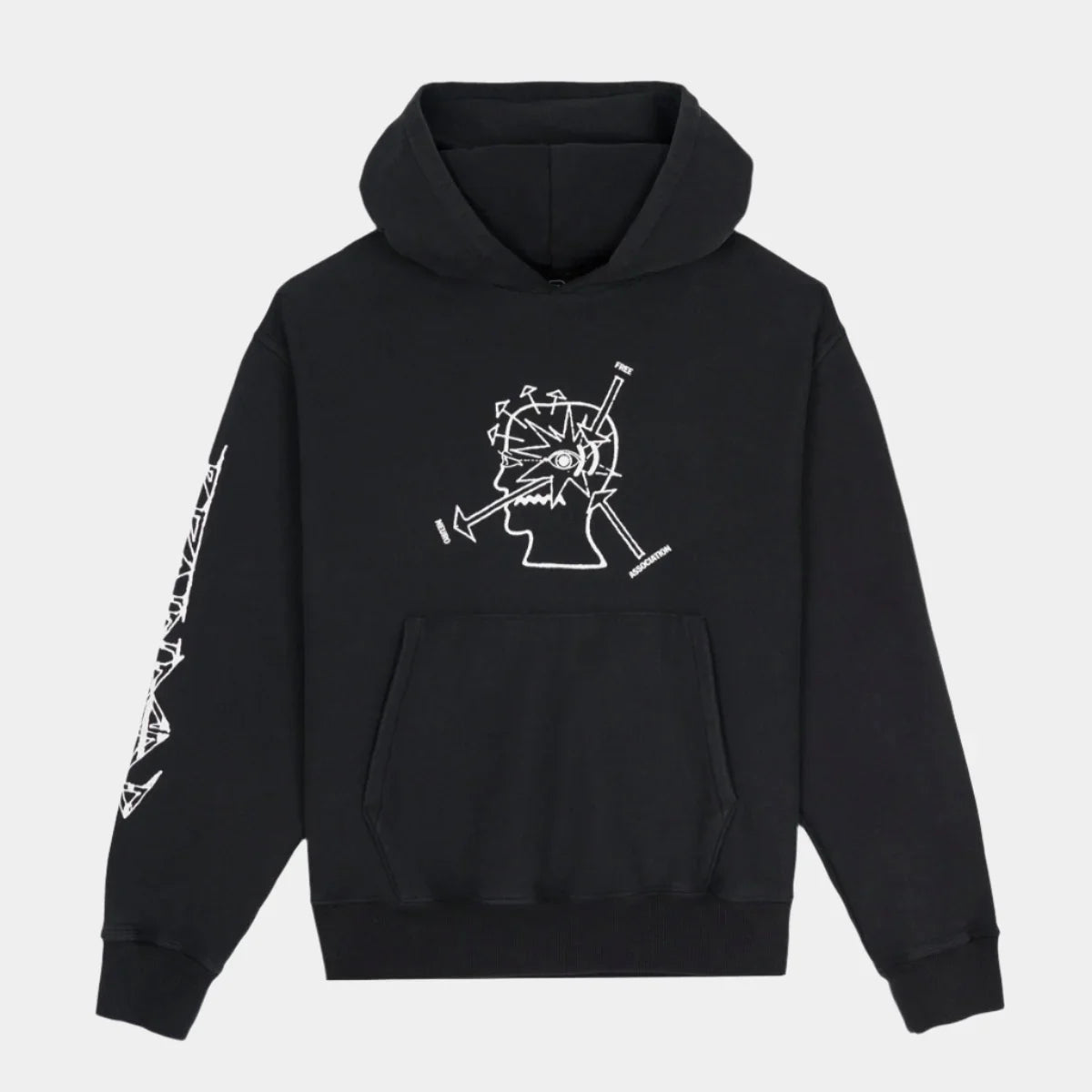 Brain Dead Neuro Free Association Hoodie - Washed Black