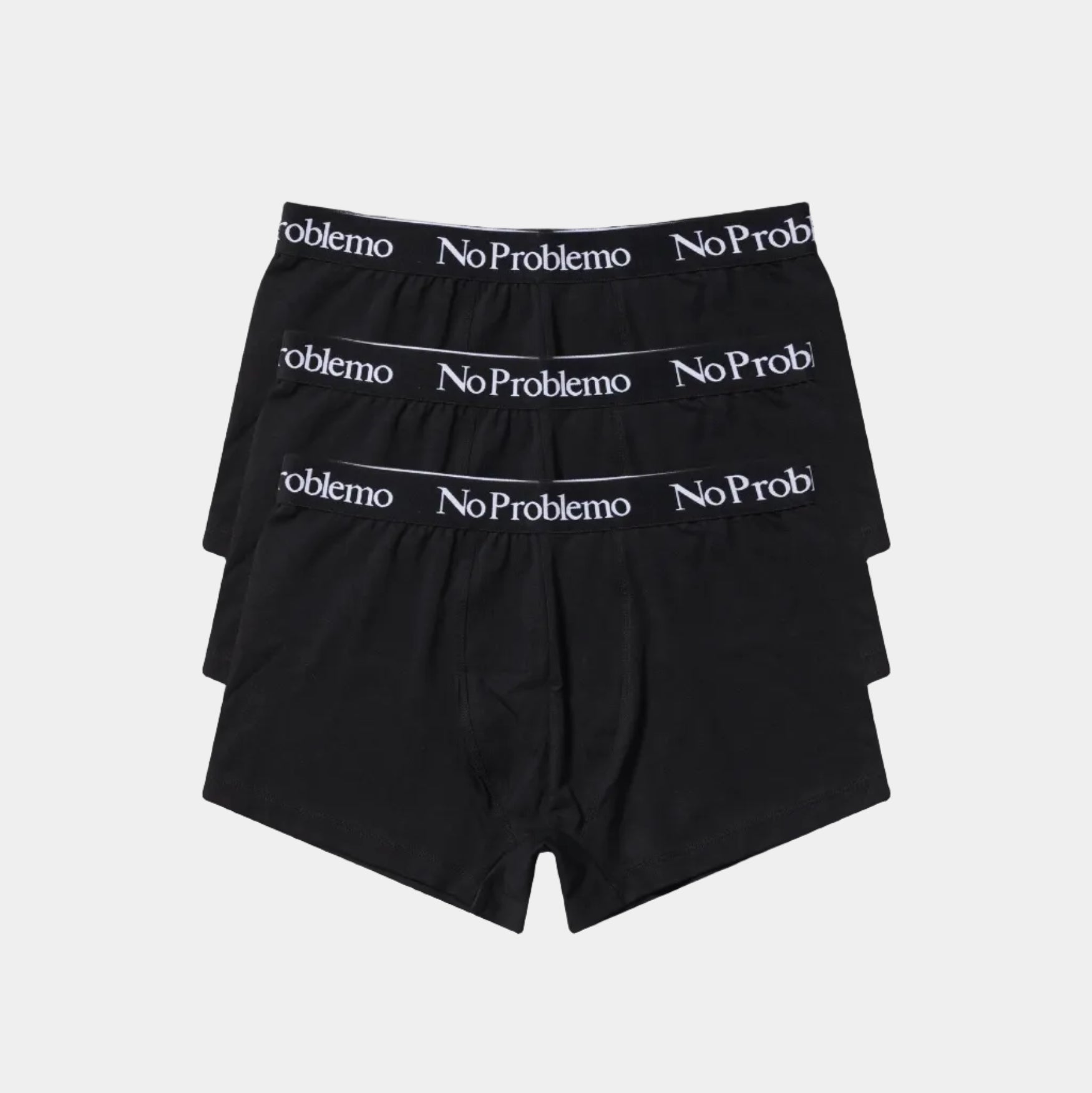 No Problemo Boxer Briefs Multi Pack of 3 - Black