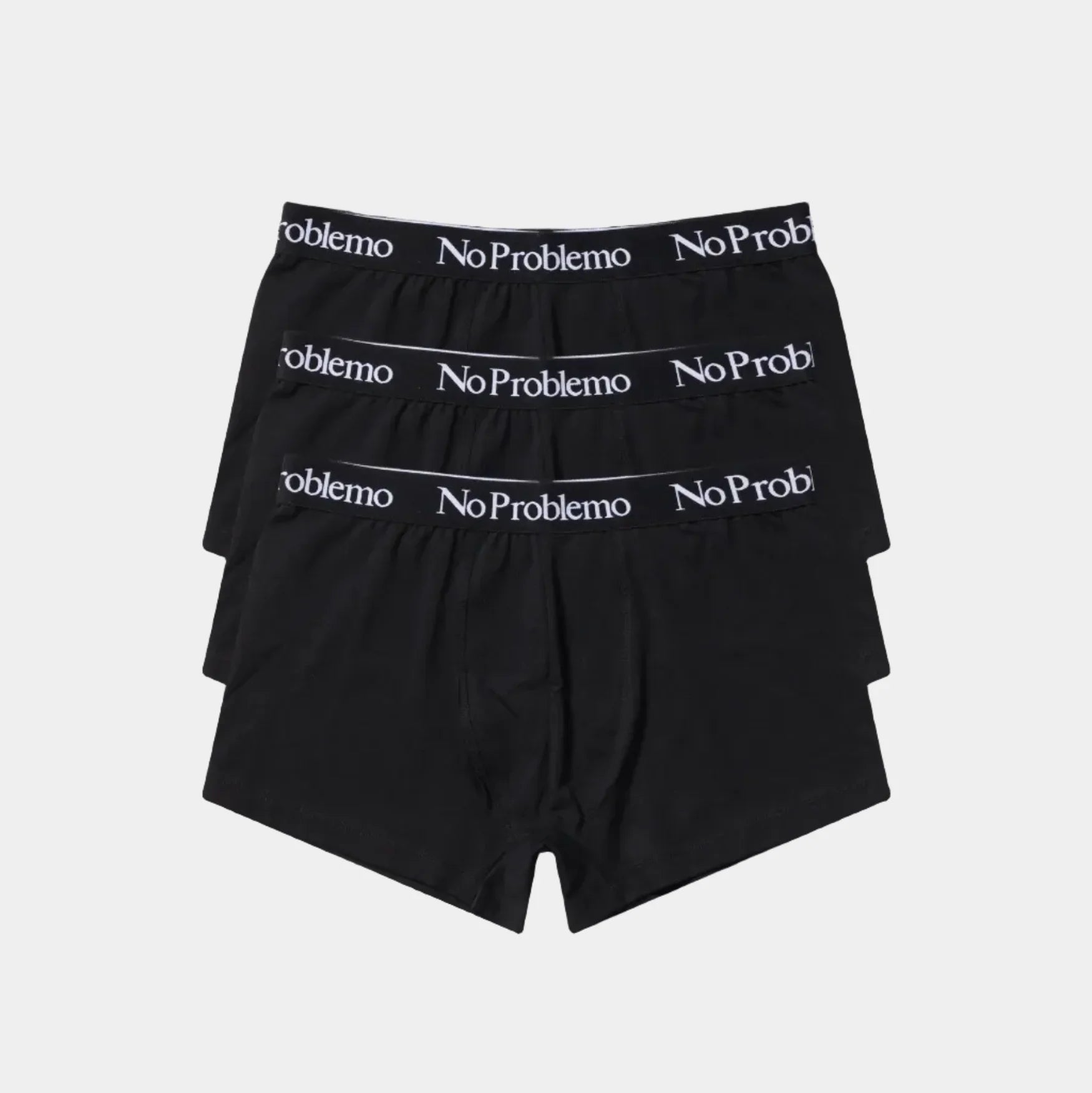 No Problemo Boxer Briefs Multi Pack of 3 - Black - Never Never