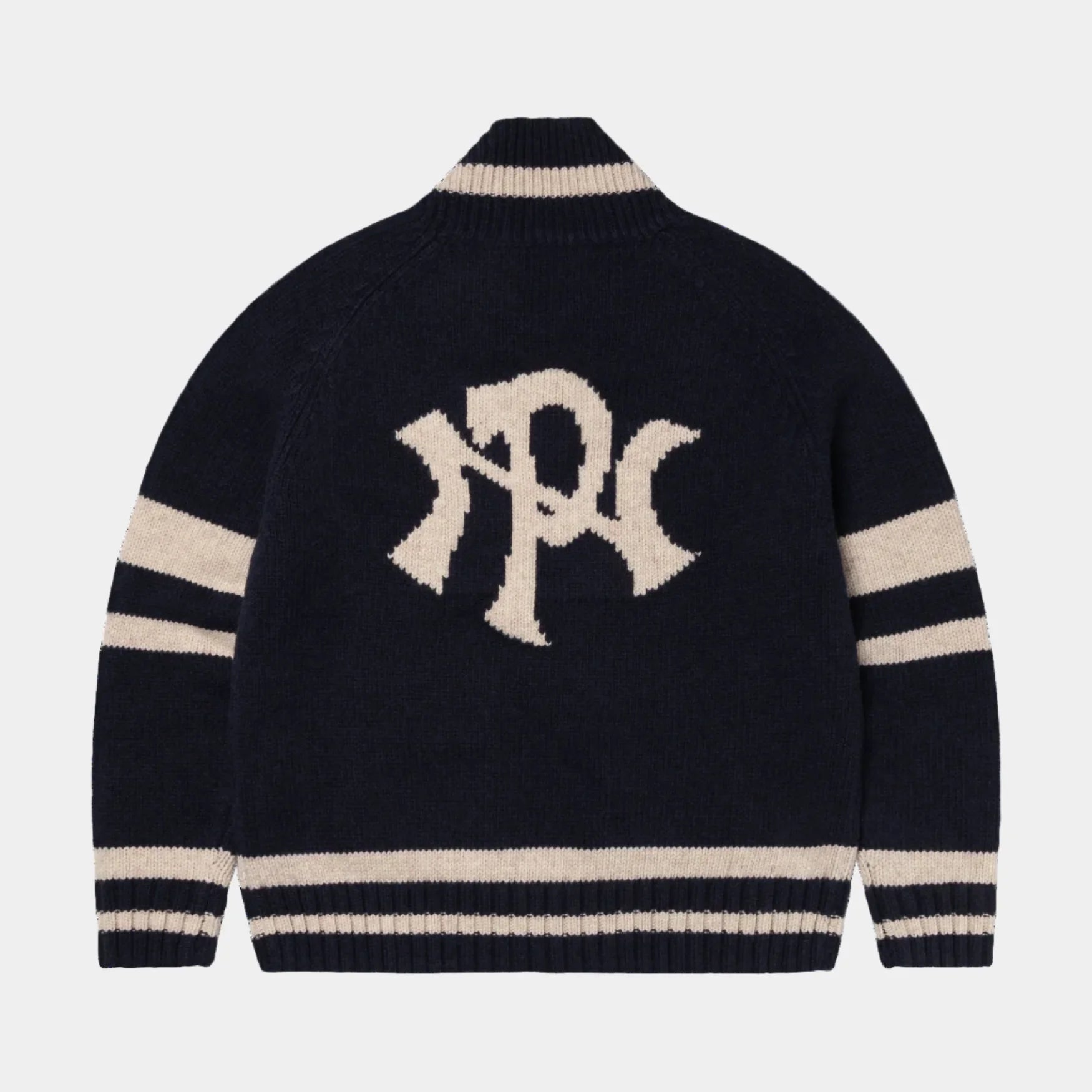 No Problemo NYP Varsity Zip Thru Knit - Navy