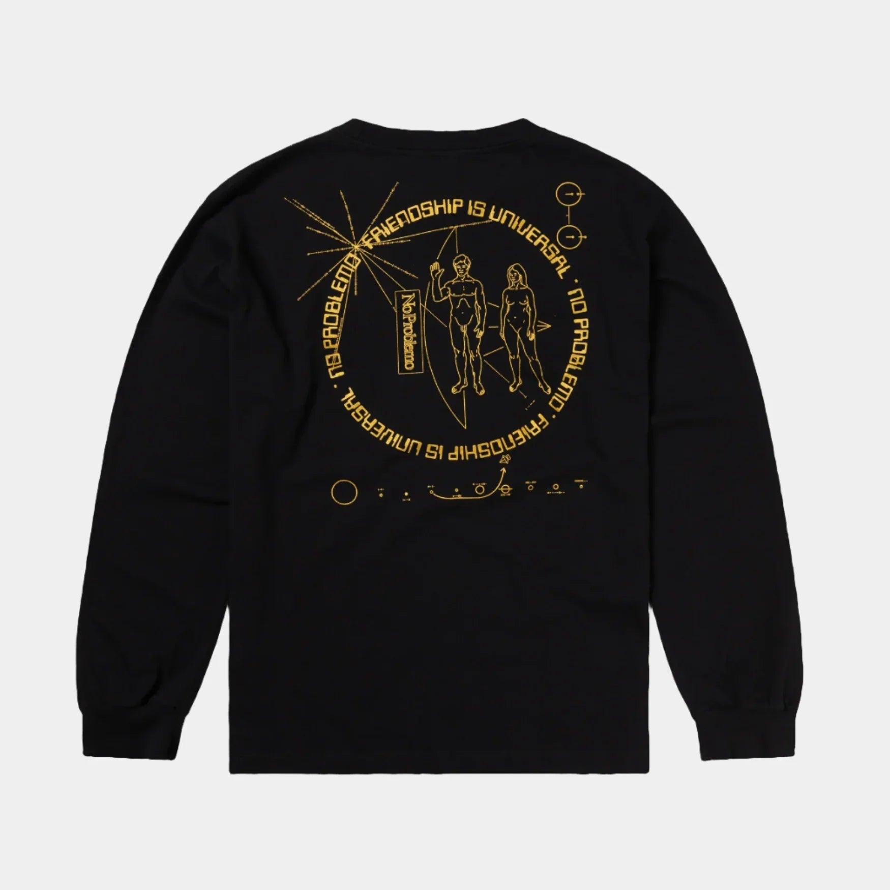 No Problemo Universal Friendship LS Tee - Black