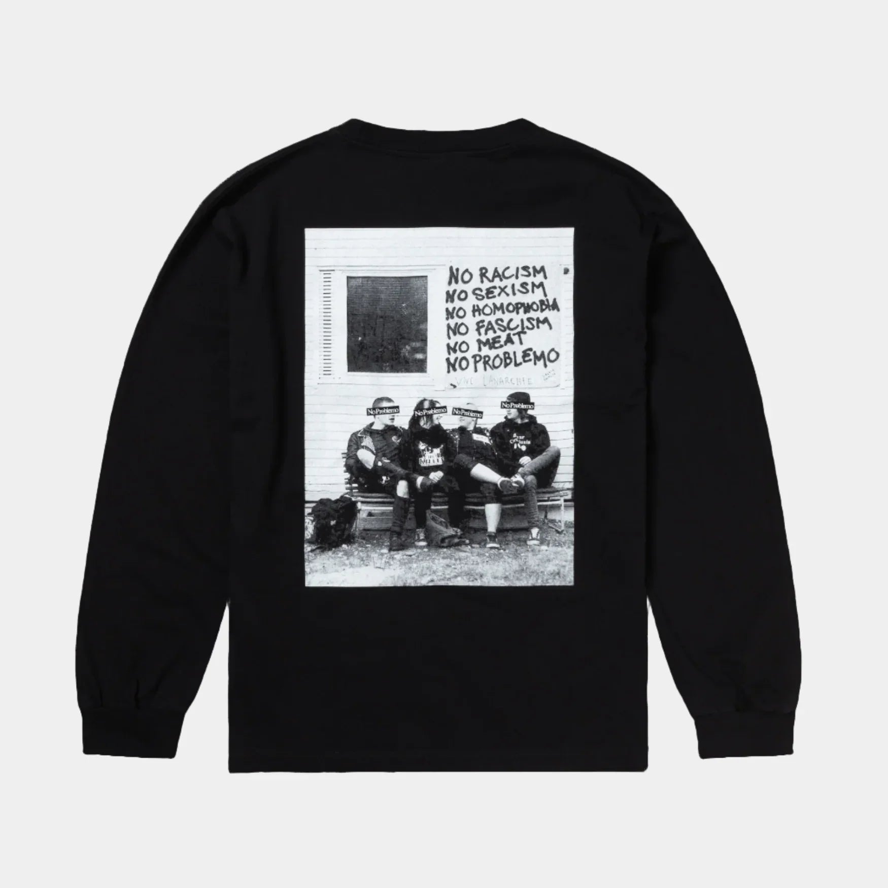 No Problemo No War LS Tee - Black