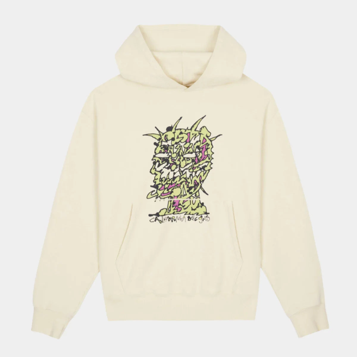 Brain Dead Scrambled Head Hoodie - Natural