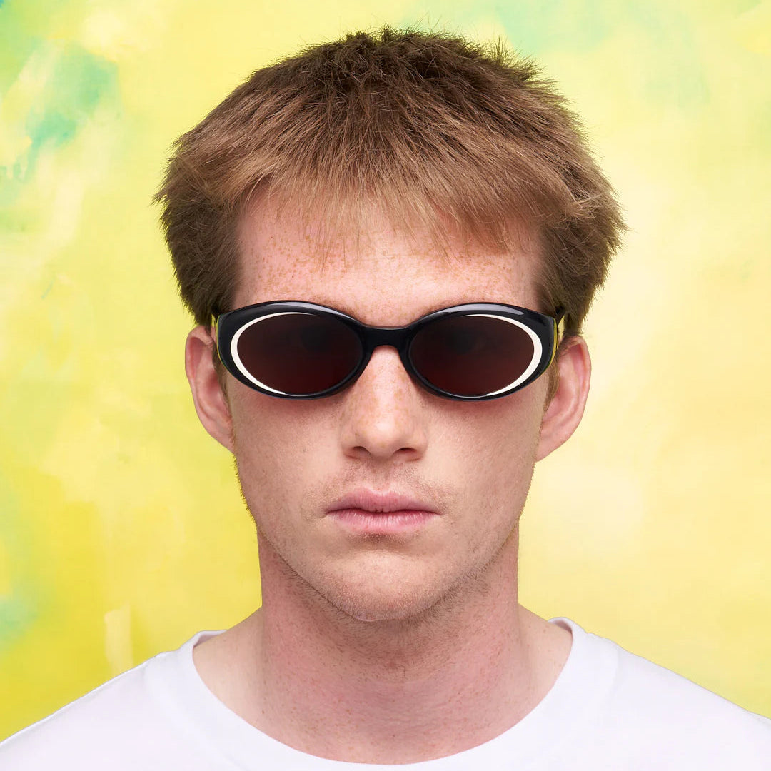 Sub Sun SUB018 Sunglasses - Transparent Black/Brown