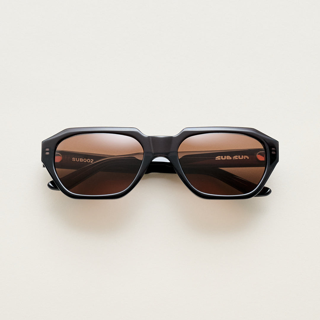 Sub Sun SUB002 Sunglasses - Transparent Black/Brown