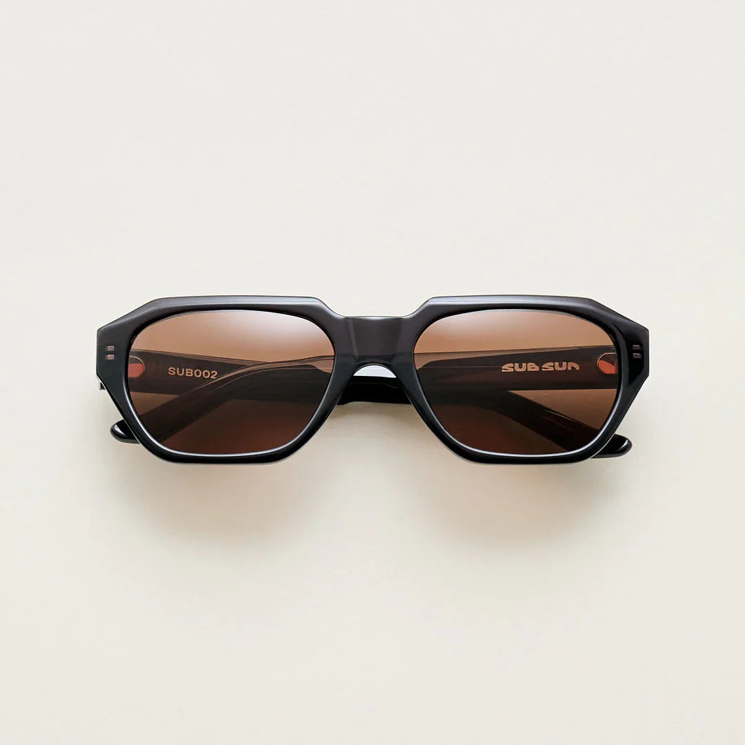 Sub Sun SUB002 Sunglasses - Transparent Black/Brown