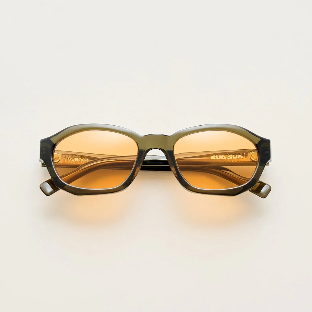 Sub Sun SUB004 Sunglasses - Transparent Green/Orange