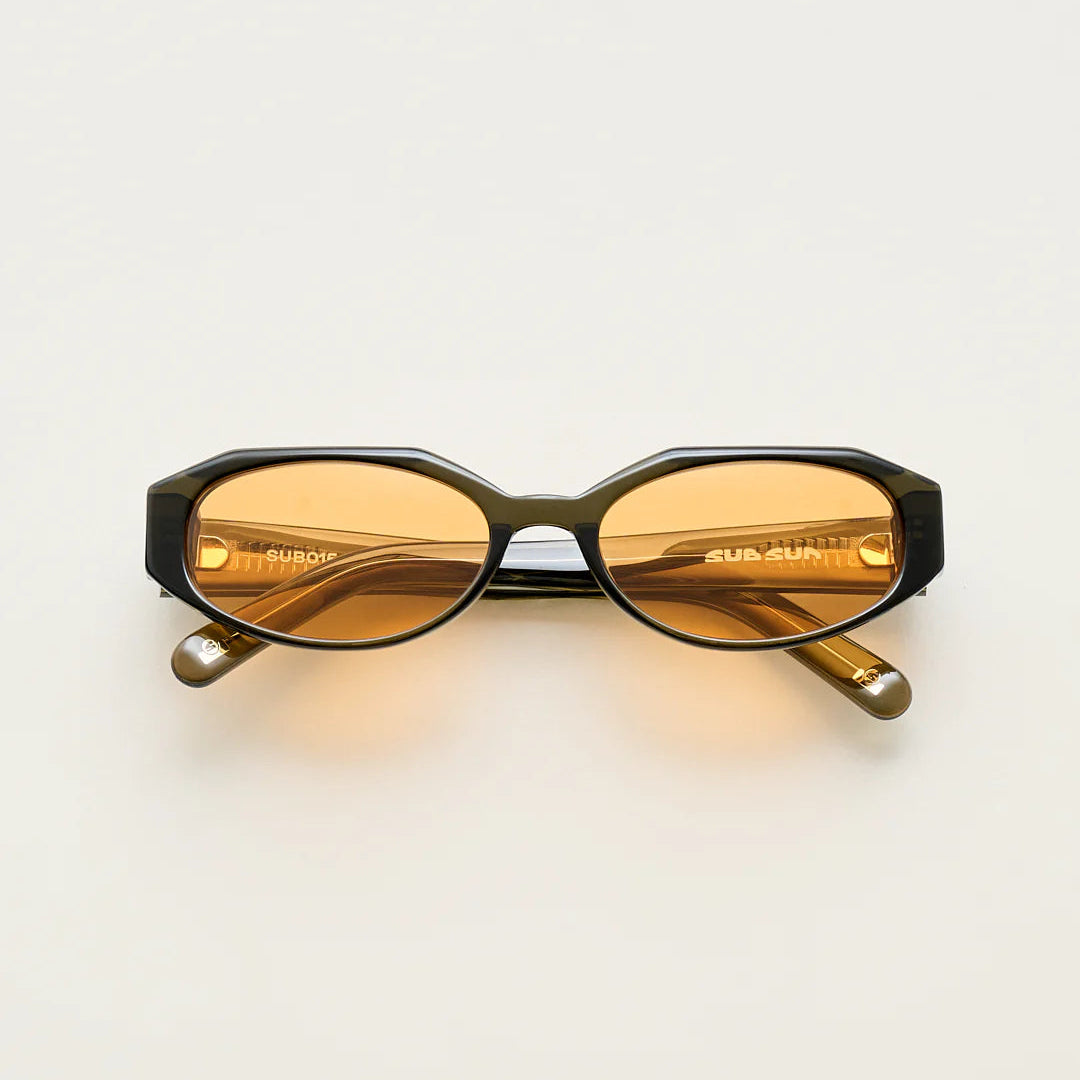 Sub Sun SUB015 Sunglasses - Transparent Green/Orange