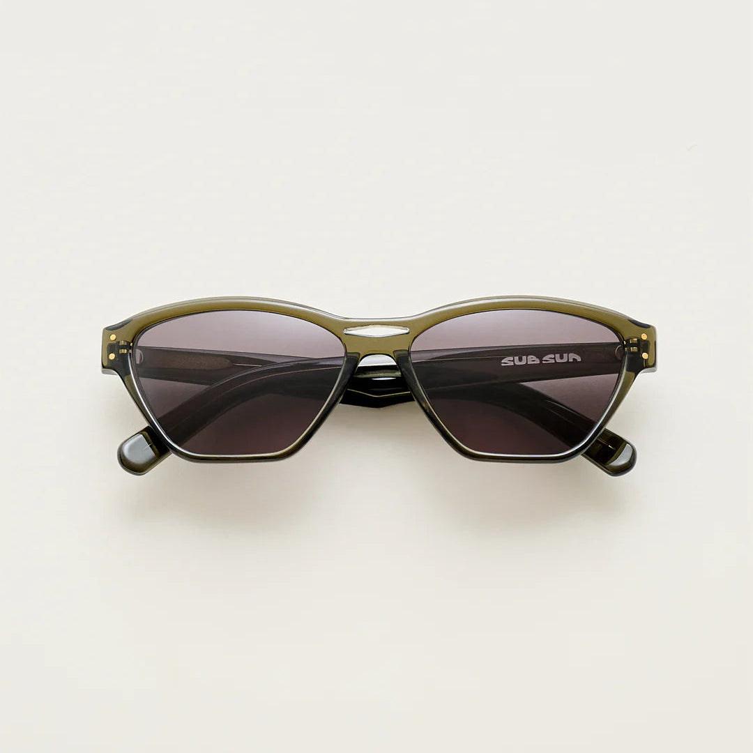 Sub Sun SUB016 Sunglasses - Transparent Green/Grey