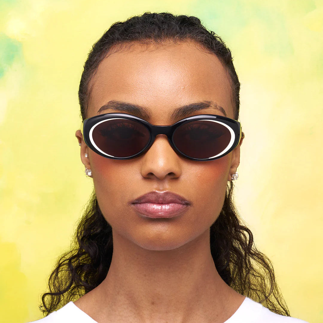 Sub Sun SUB018 Sunglasses - Transparent Black/Brown