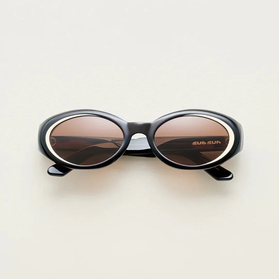 Sub Sun SUB018 Sunglasses - Transparent Black/Brown