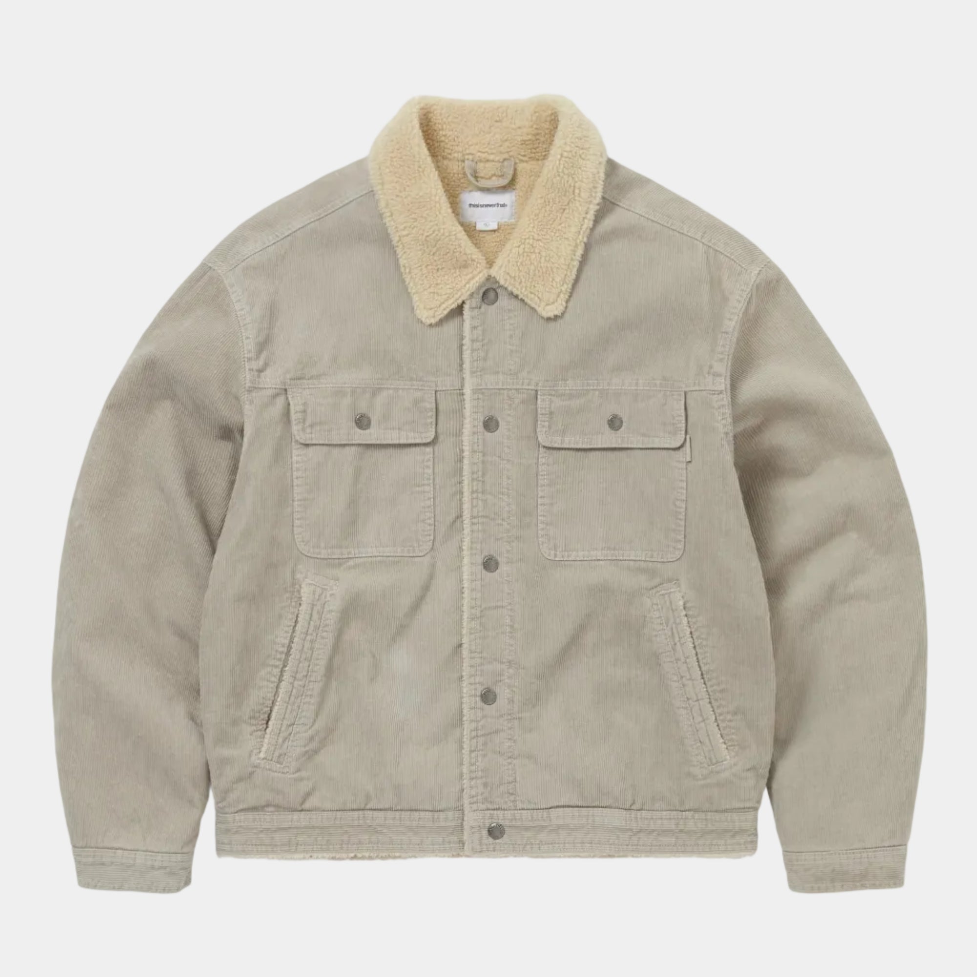thisisneverthat Sherpa Lined Corduroy Trucker Jacket - Stone