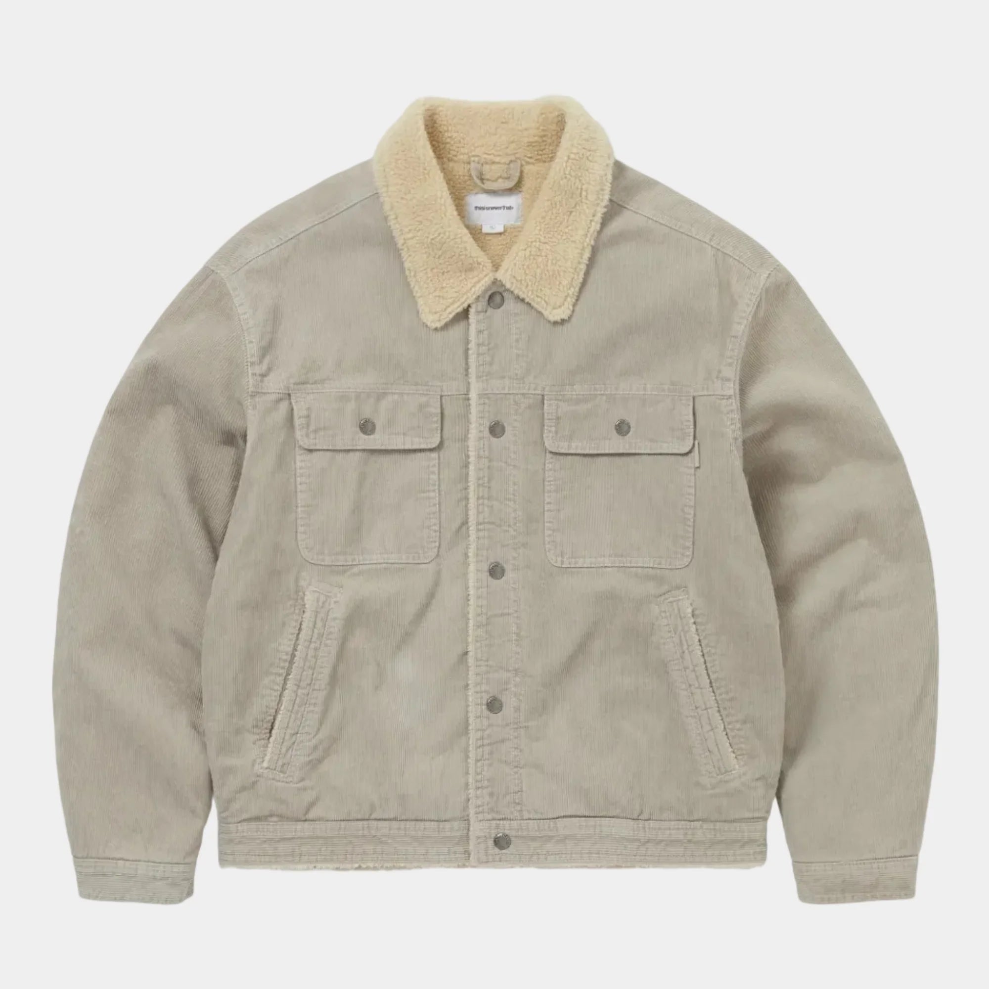 thisisneverthat Sherpa Lined Corduroy Trucker Jacket - Stone