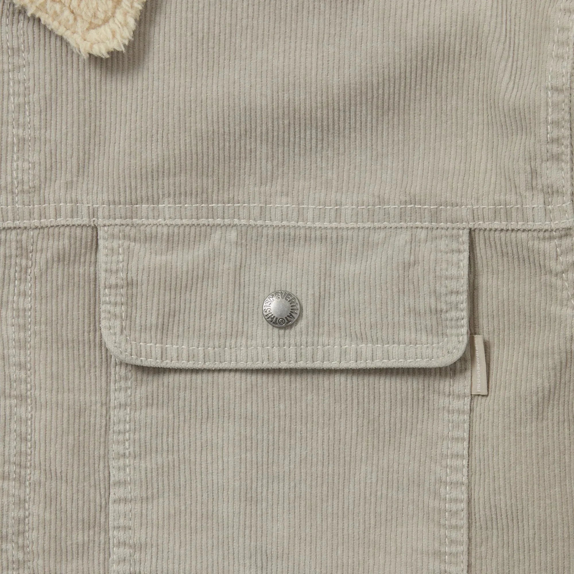 thisisneverthat Sherpa Lined Corduroy Trucker Jacket - Stone - Never Never