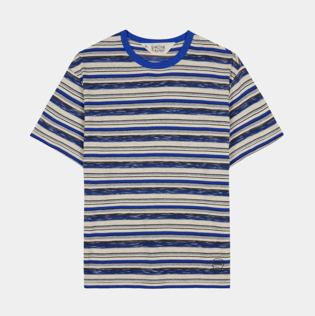 Brain Dead Toni Striped T-Shirt -Blue Multi - Never Never