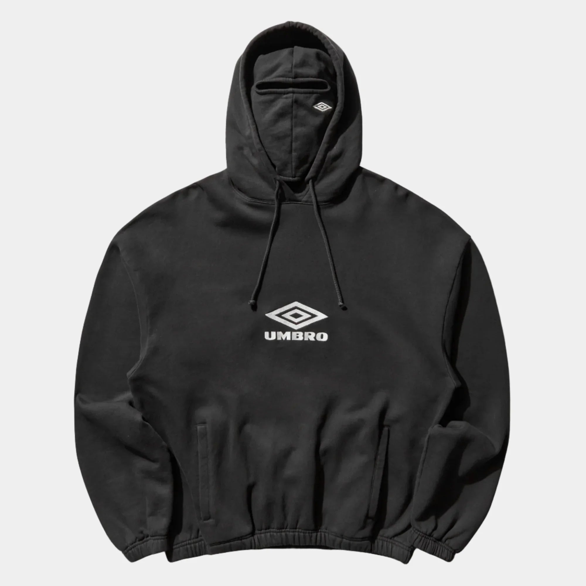 Umbro By Slam Jam OG Logo Mask Hoodie - Washed Black