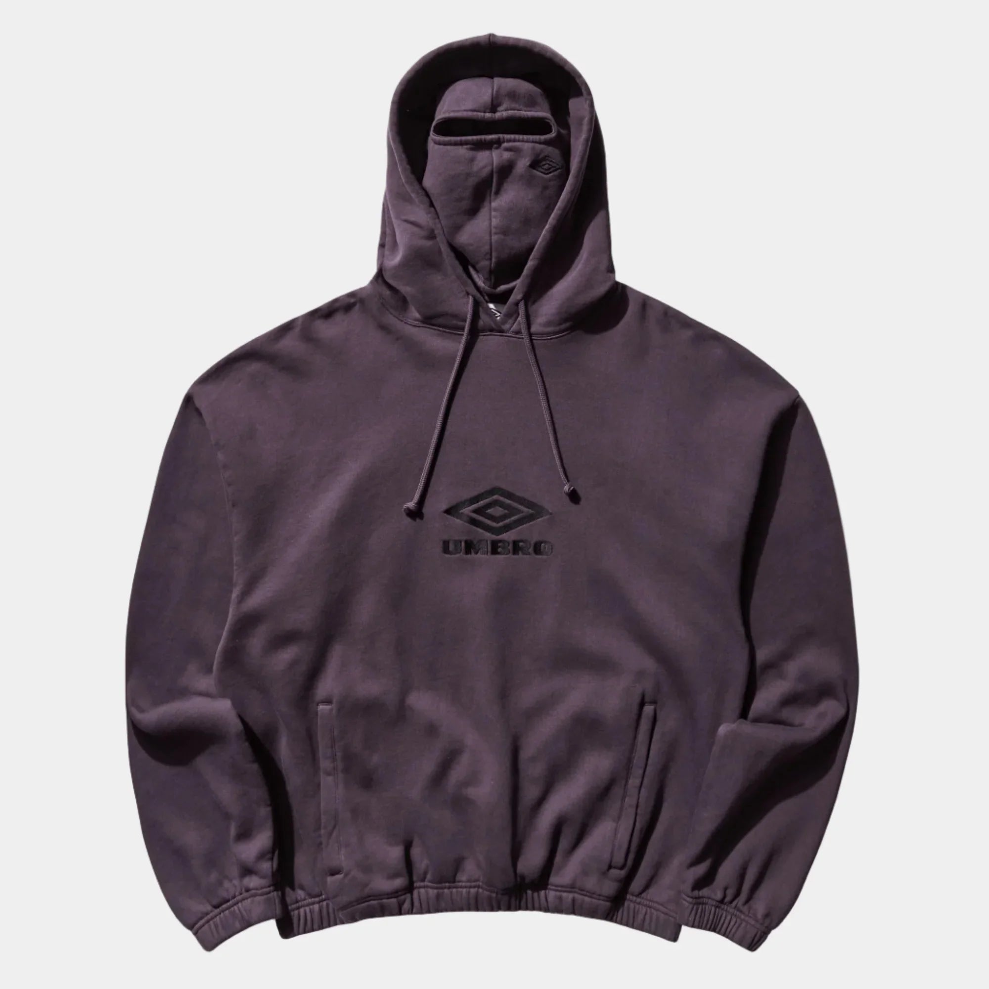 Umbro By Slam Jam OG Logo Mask Hoodie - Dark Purple
