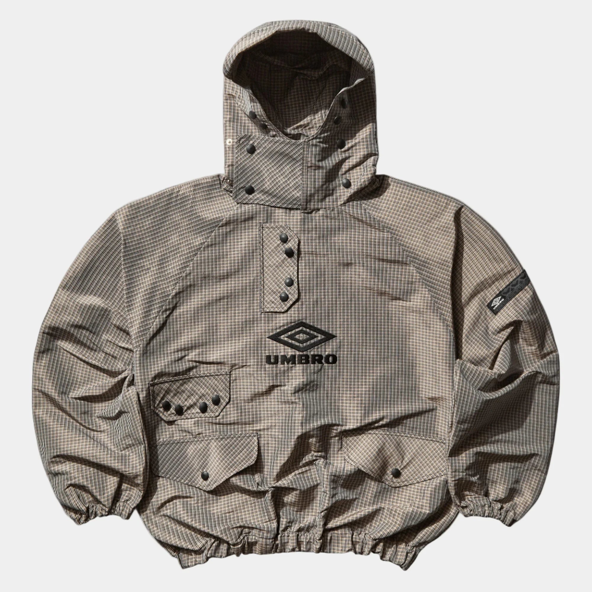 Umbro By Slam Jam Smock Check Anorak - Beige/Black