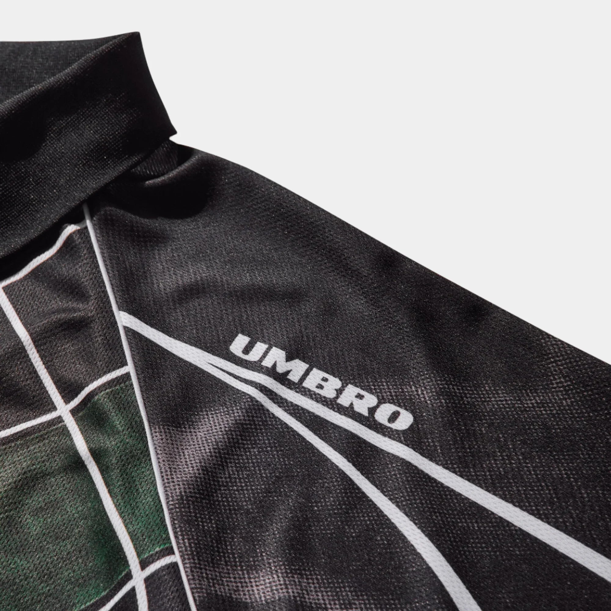 Umbro By Slam Jam 95 96 Long Sleeve Polo - Dark Green Black