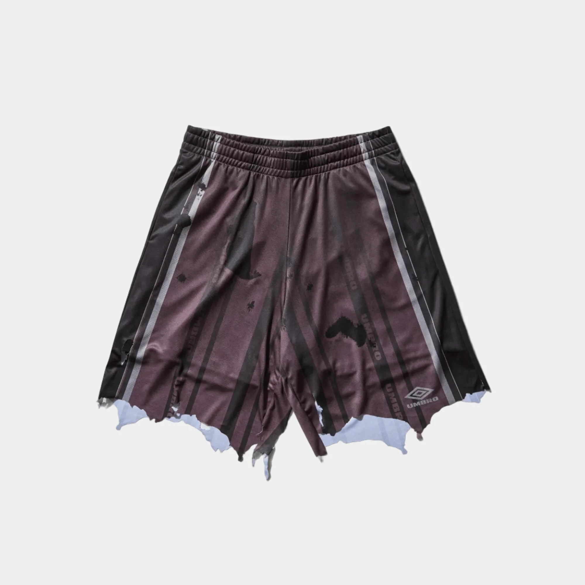 Umbro By Slam Jam Distressed Shorts - Purple/Black