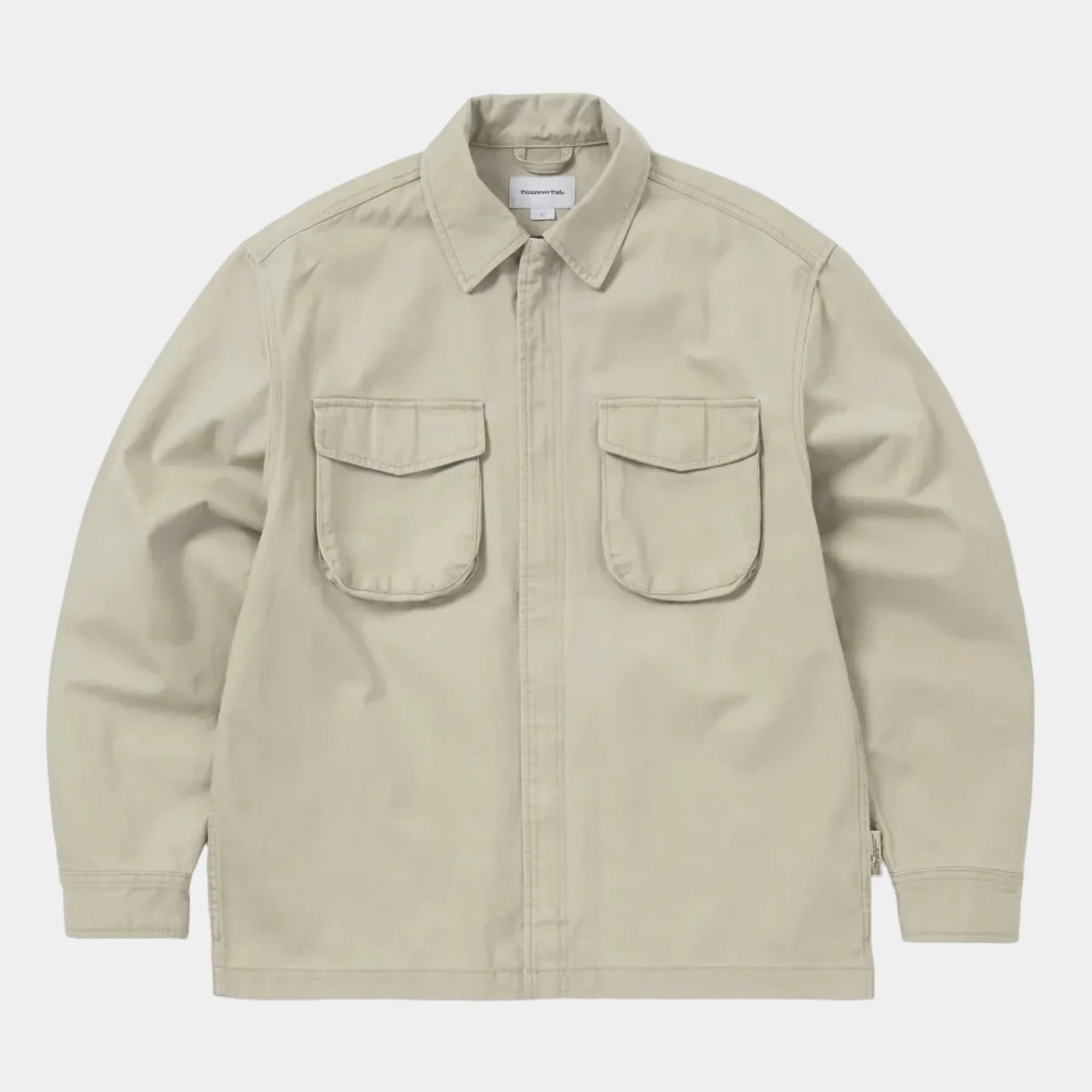 thisisneverthat Washed Zip Shirt - Stone