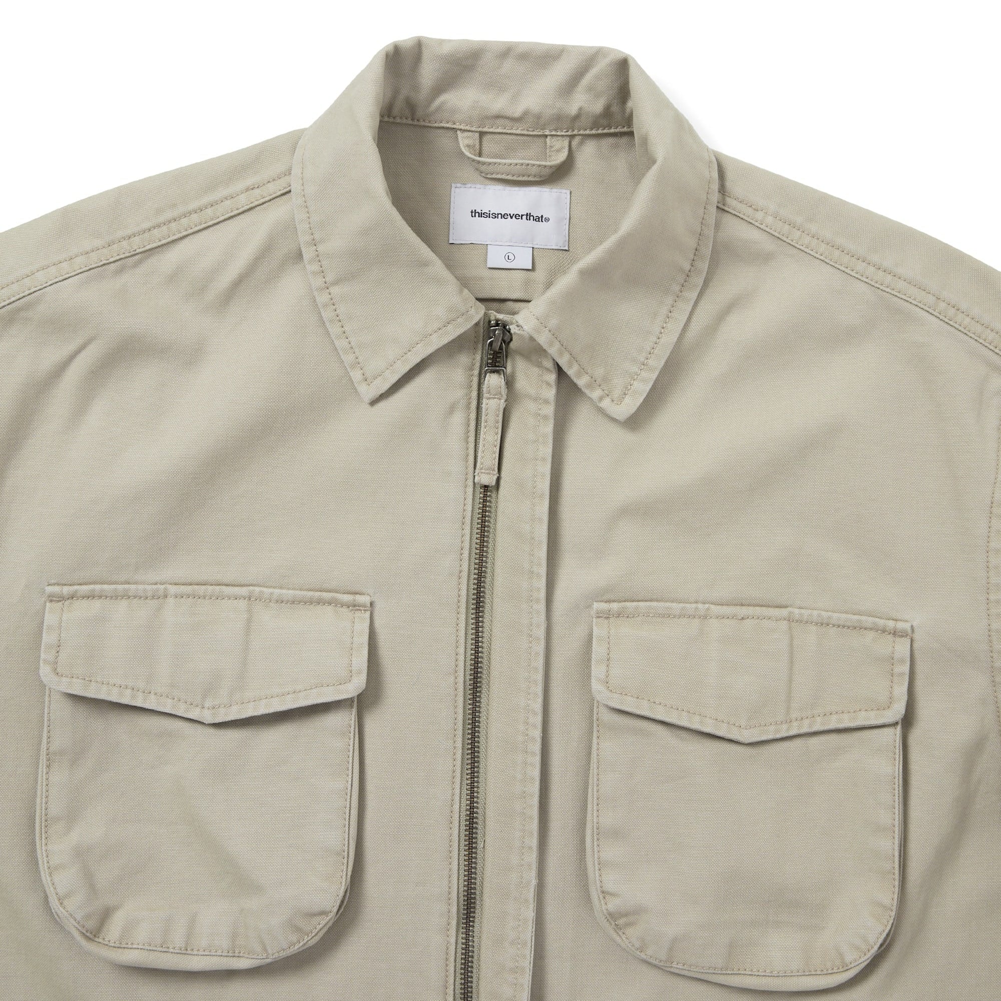 thisisneverthat Washed Zip Shirt - Stone