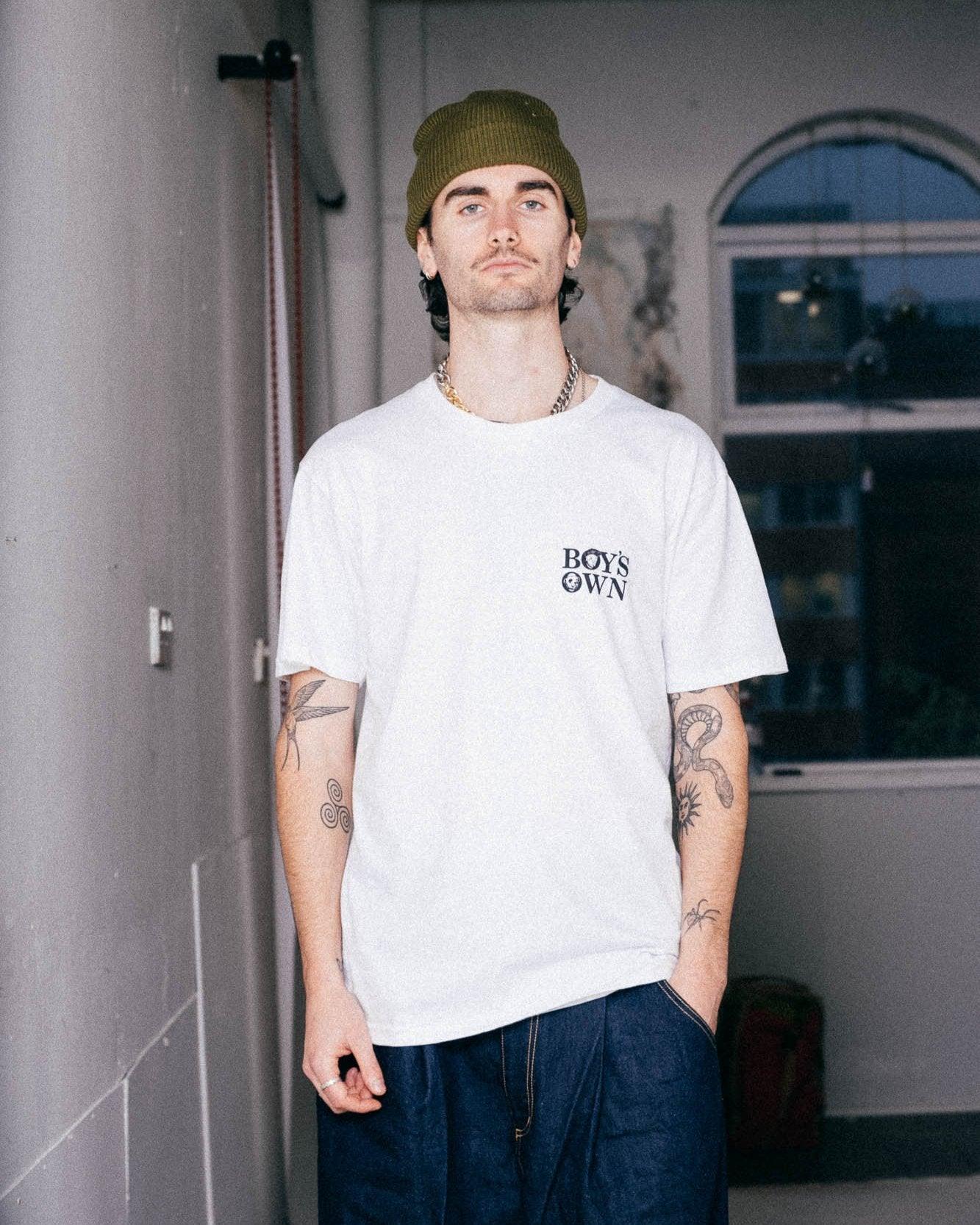 Boy's Own East Grinstead 89 Tee - White/Blue - Never Never