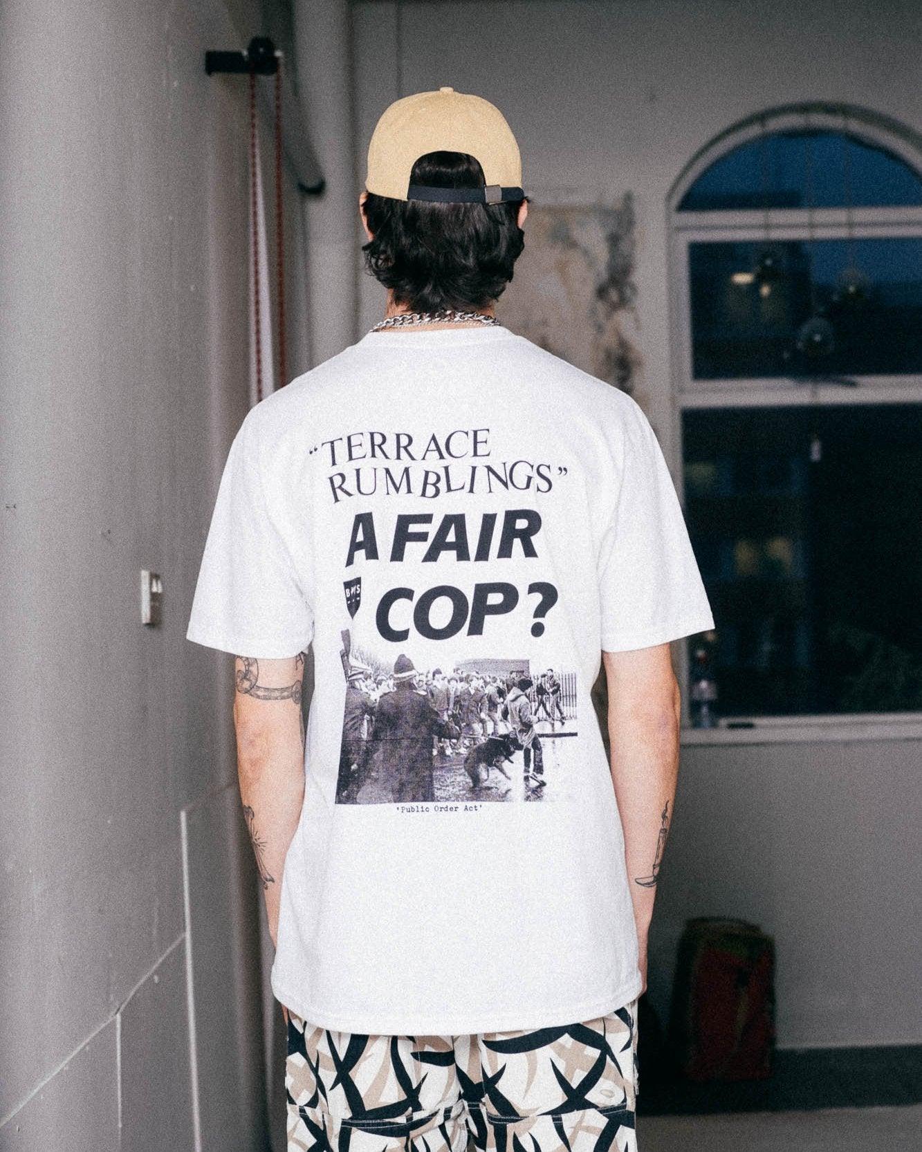 Boy's Own A Fair Cop Tee - White - Never Never