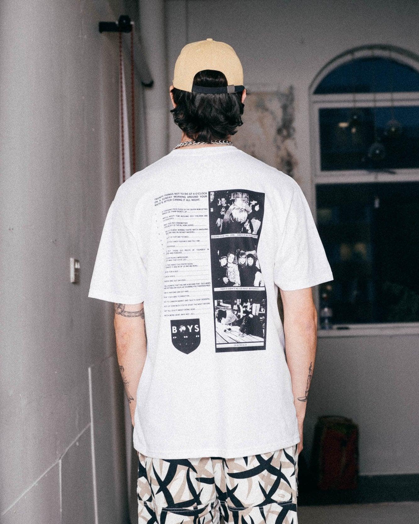 Boy's Own Queens Club Tee - White - Never Never