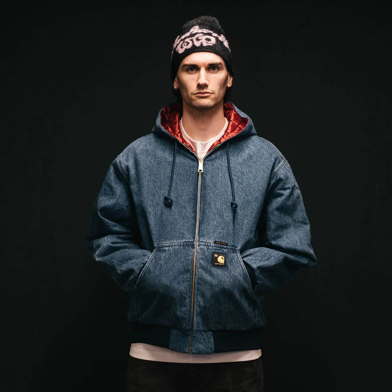 Carhartt WIP 50 Years Anniversary OG Active Jacket Denim - Blue/USA Red