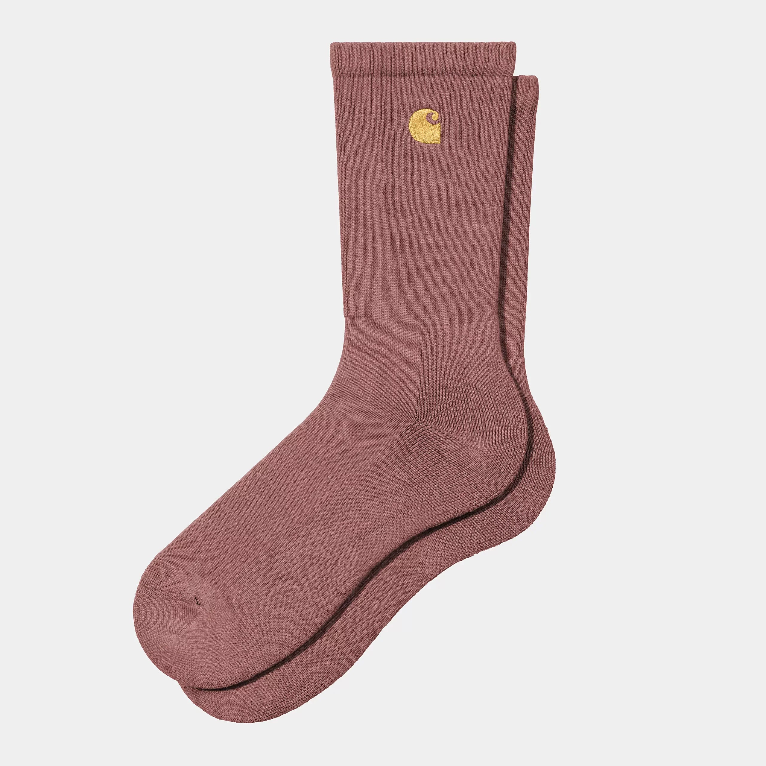 Carhartt WIP Chase Socks - Dusty Pink/Gold