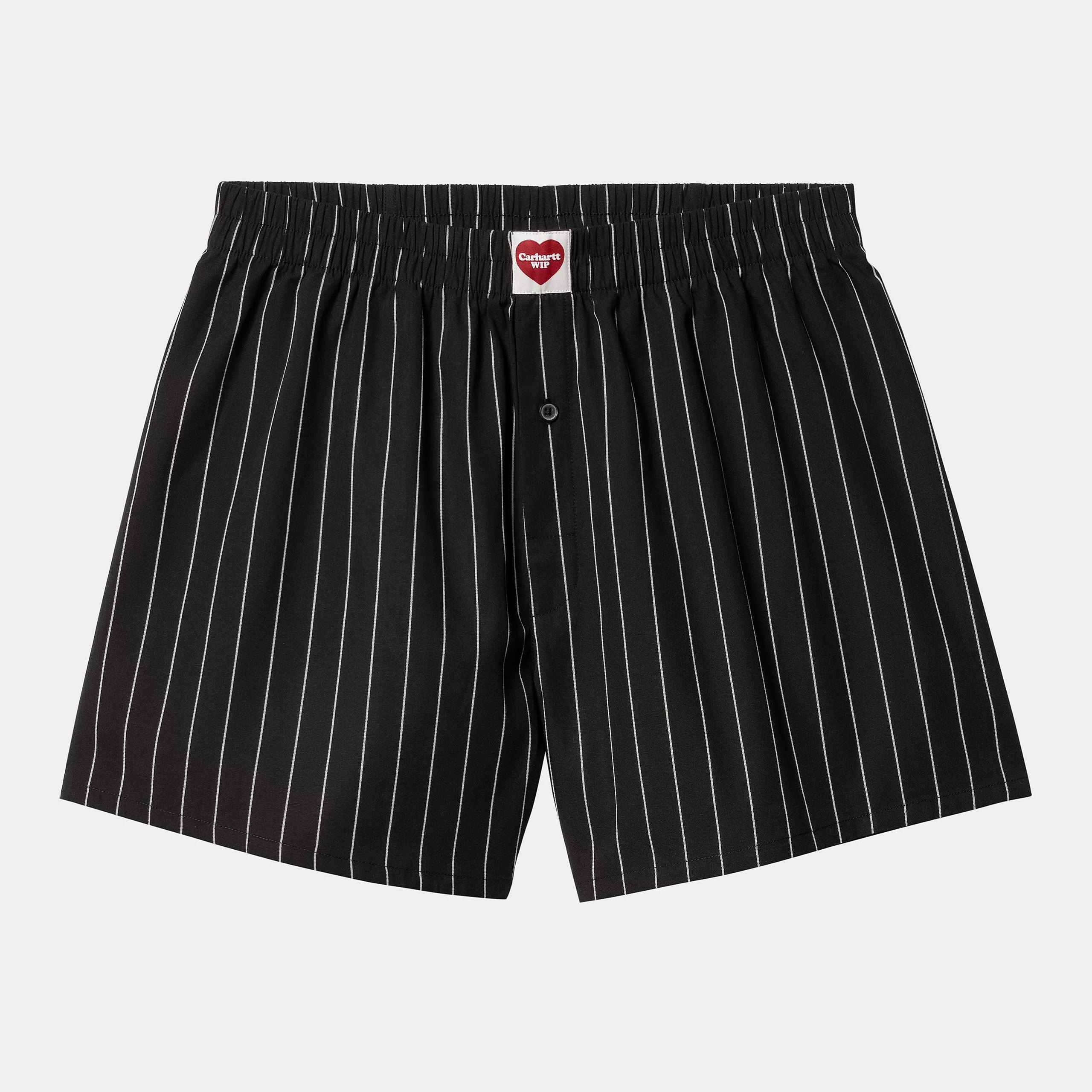 Carhartt WIP Cotton Boxer - Seaton Stripe Black/Wax - Never Never