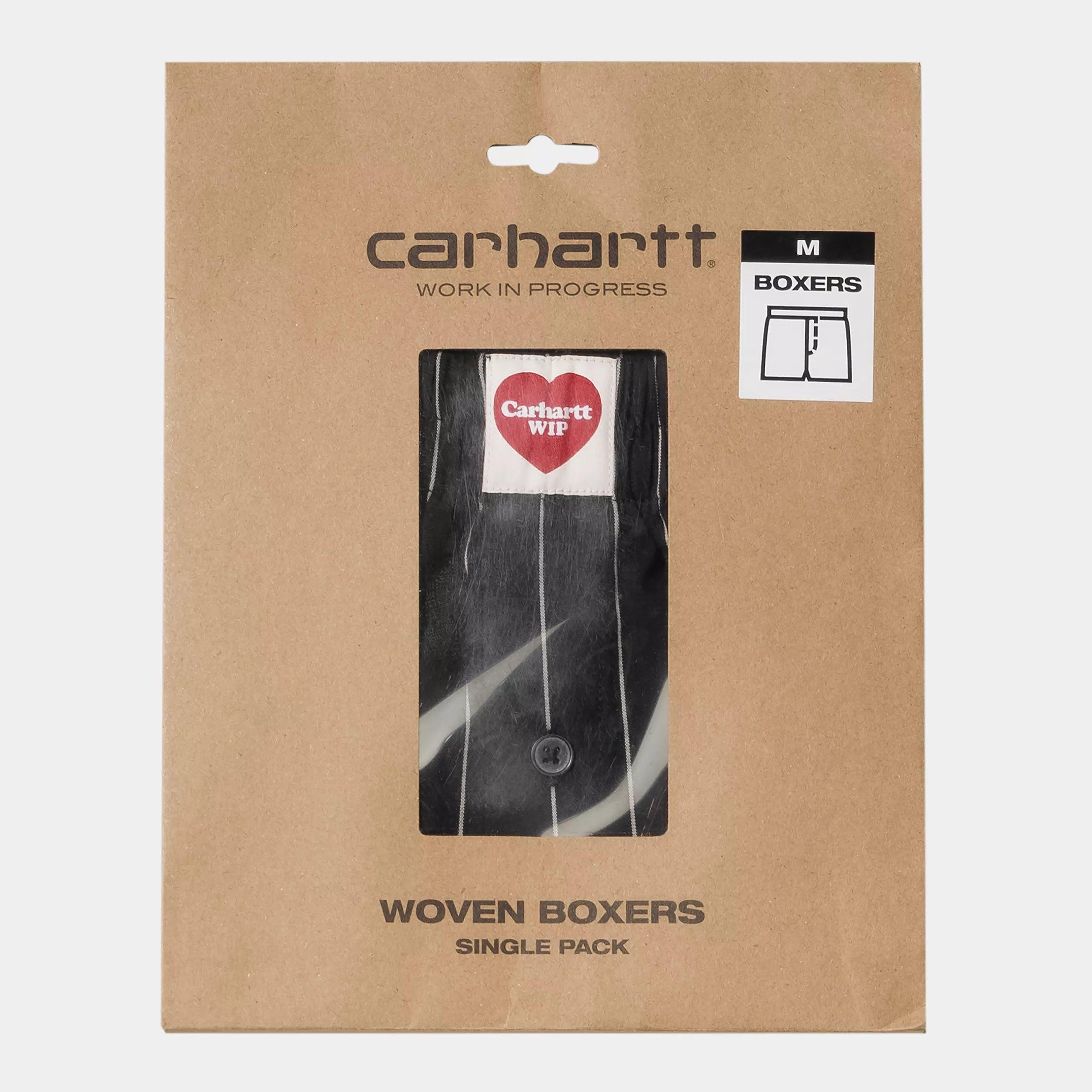 Carhartt WIP Cotton Boxer - Seaton Stripe Black/Wax - Never Never