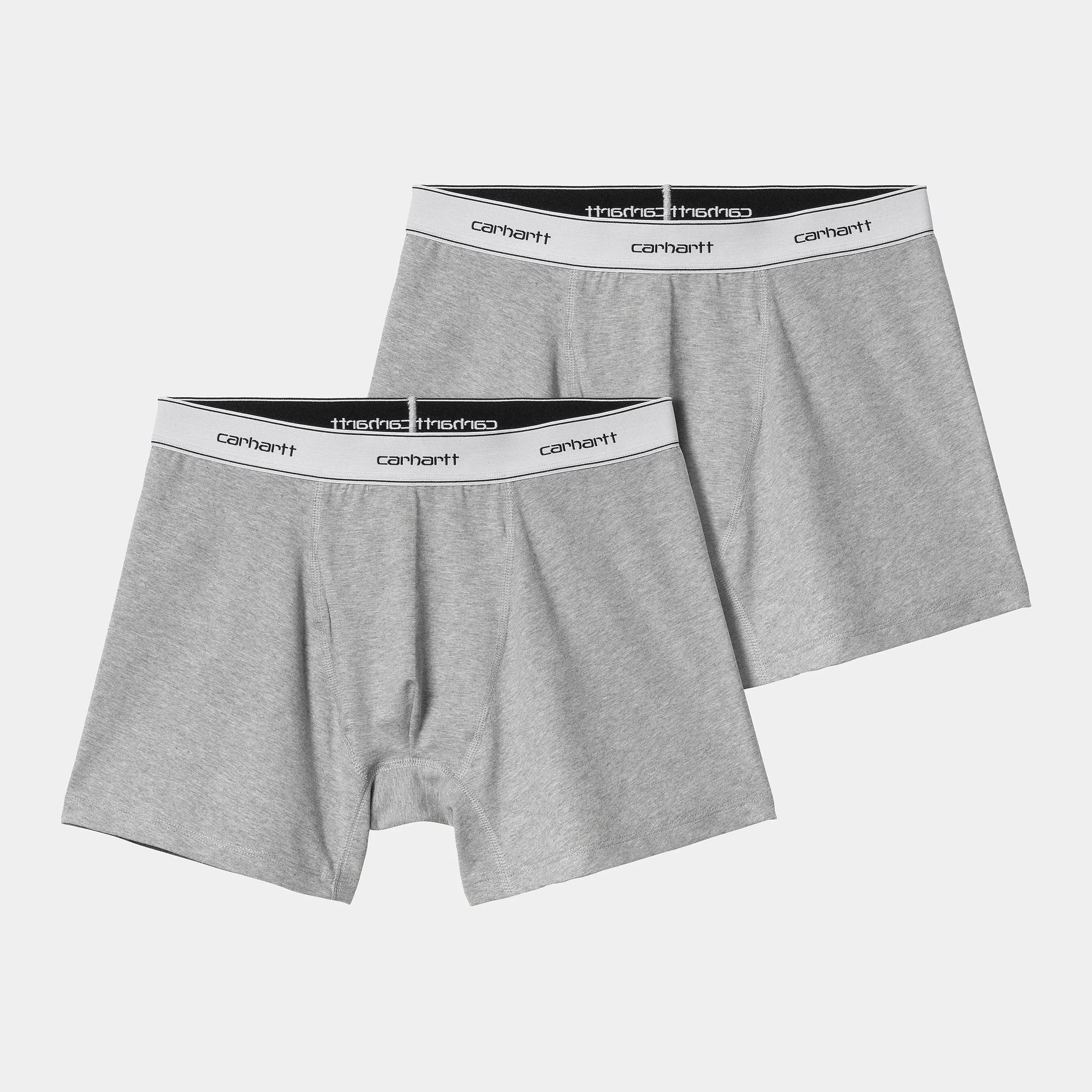 Carhartt WIP 2 Pack Cotton Trunks - Grey Heather - Never Never
