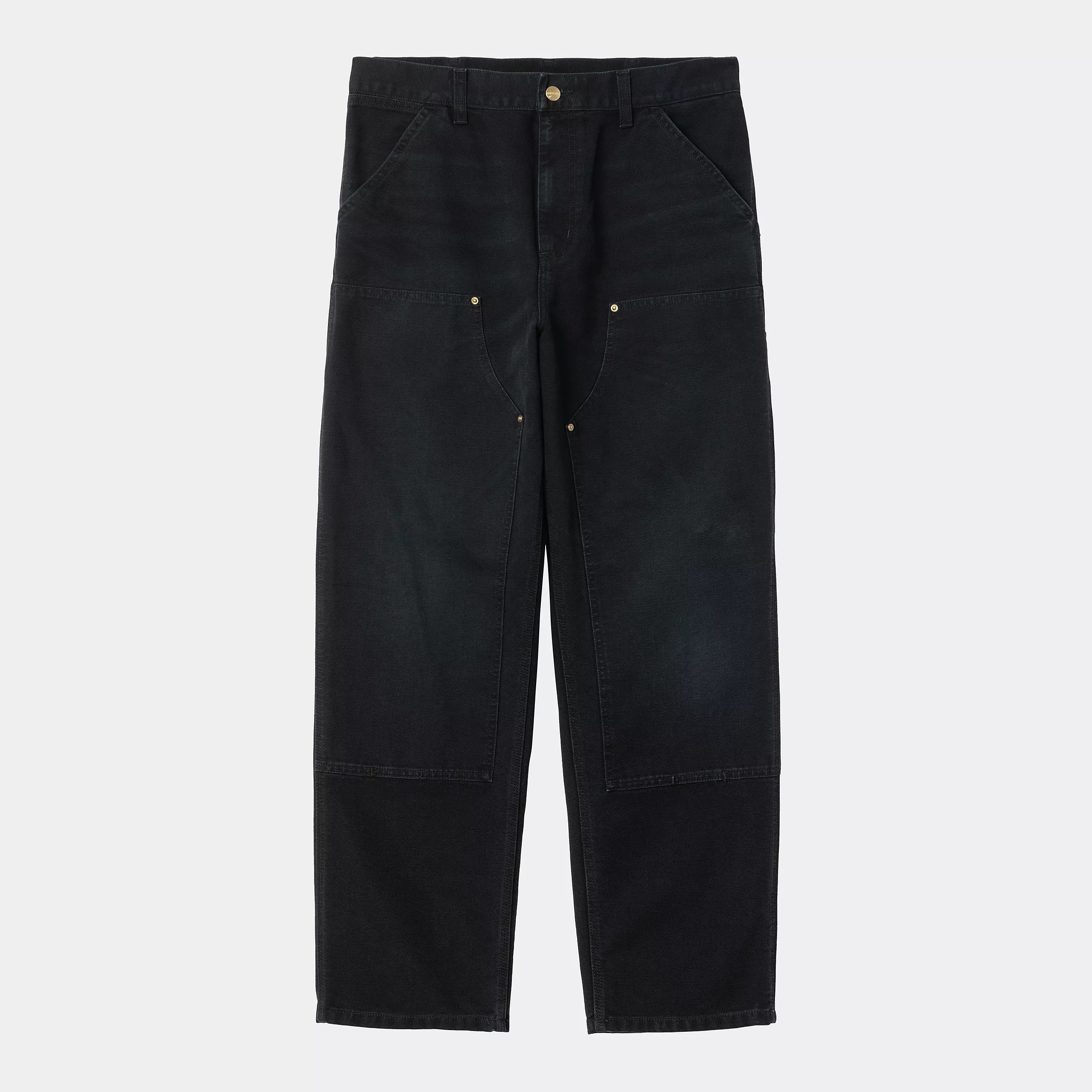 Carhartt WIP Double Knee Pant - Black Stone Canvas
