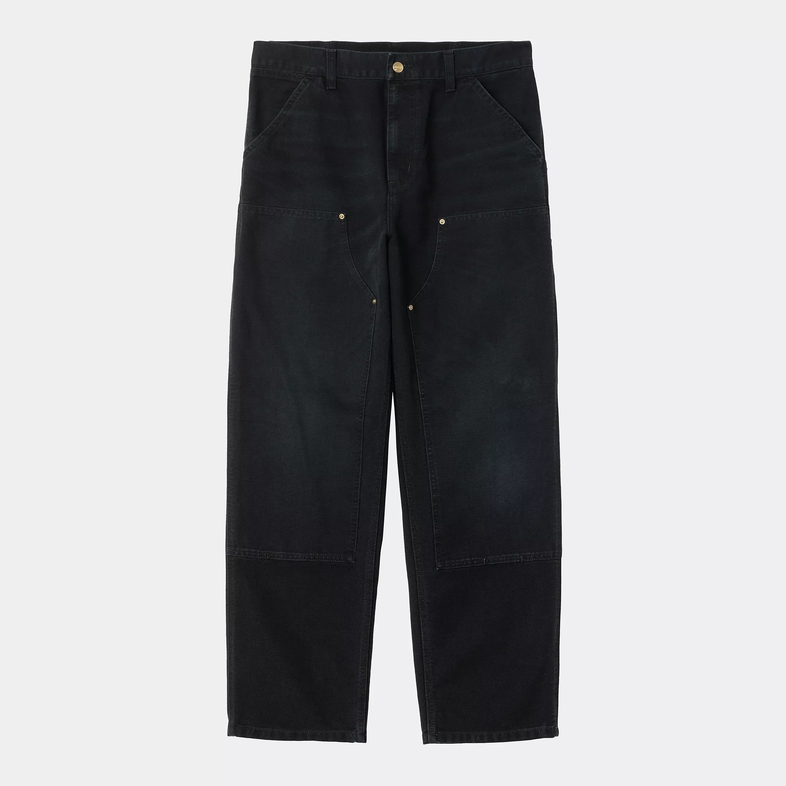 Carhartt WIP Double Knee Pant - Black Stone Canvas