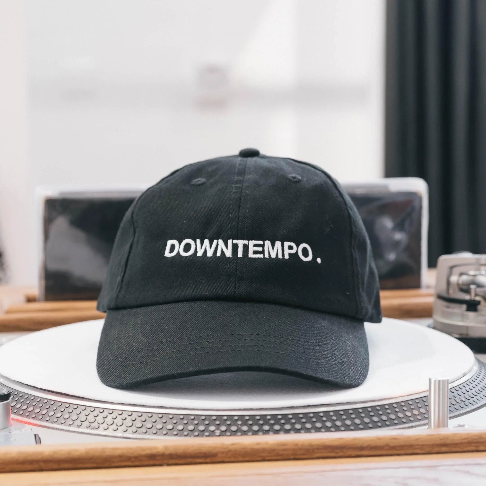 Easy Listening Downtempo Embroidered Hat - Black - Never Never