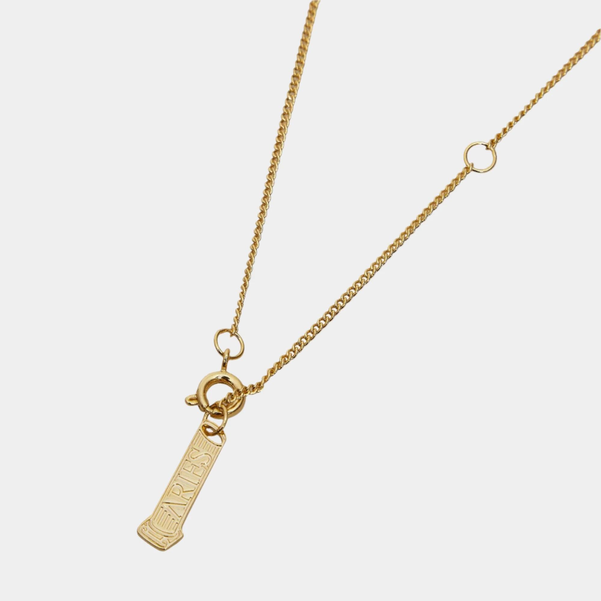 Aries Chain Necklace With Willy Charm - Gold - Never Never