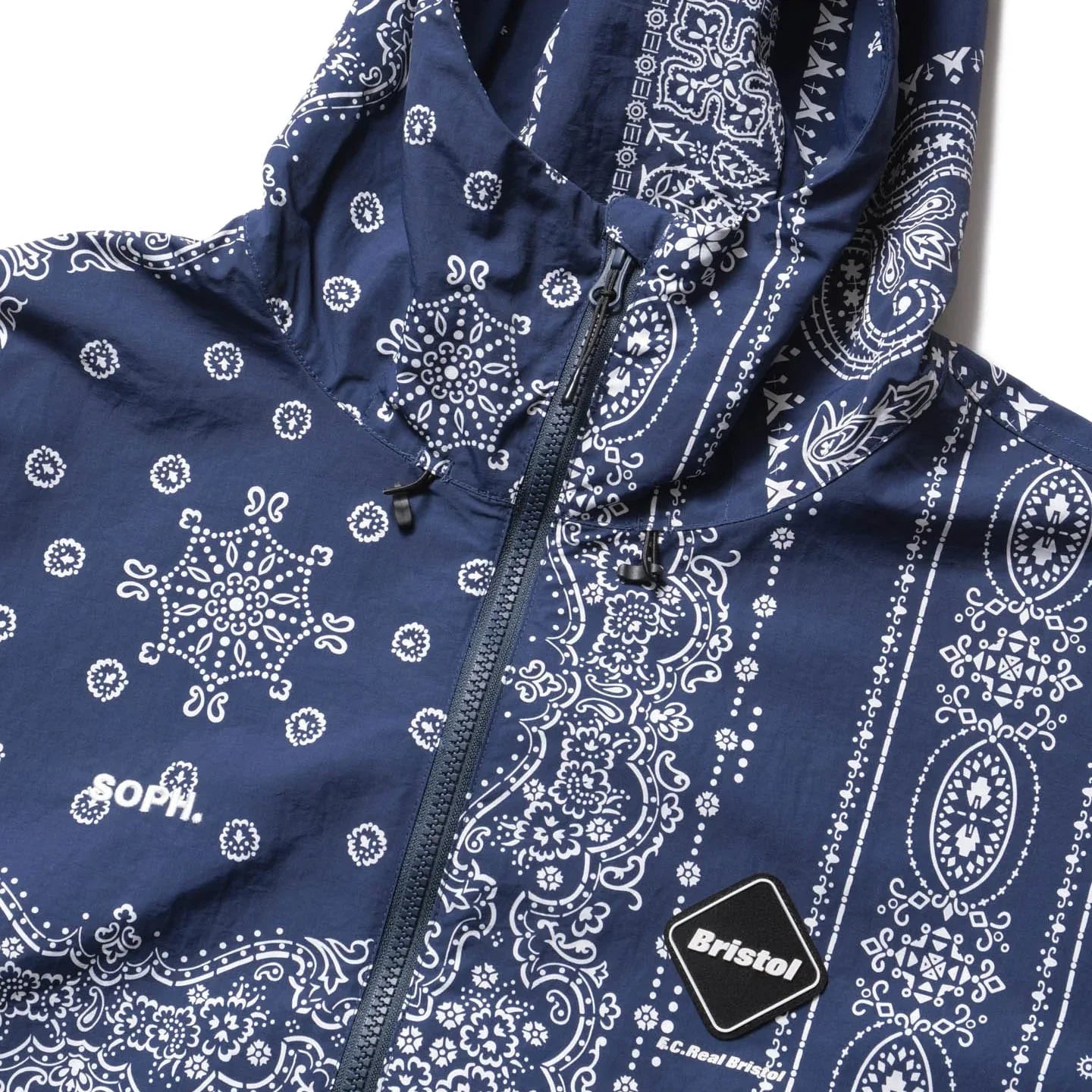 F.C.Real Bristol Bandana Nylon Hooded Blouson Jacket - Navy