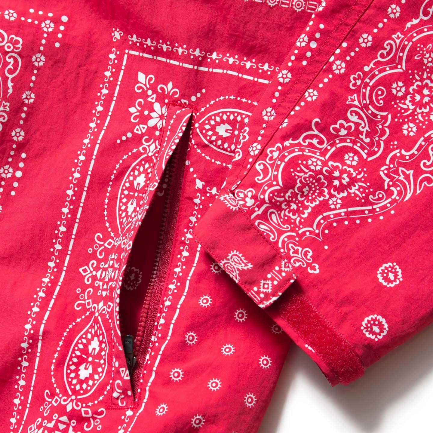 F.C.Real Bristol Bandana Nylon Hooded Blouson Jacket - Red