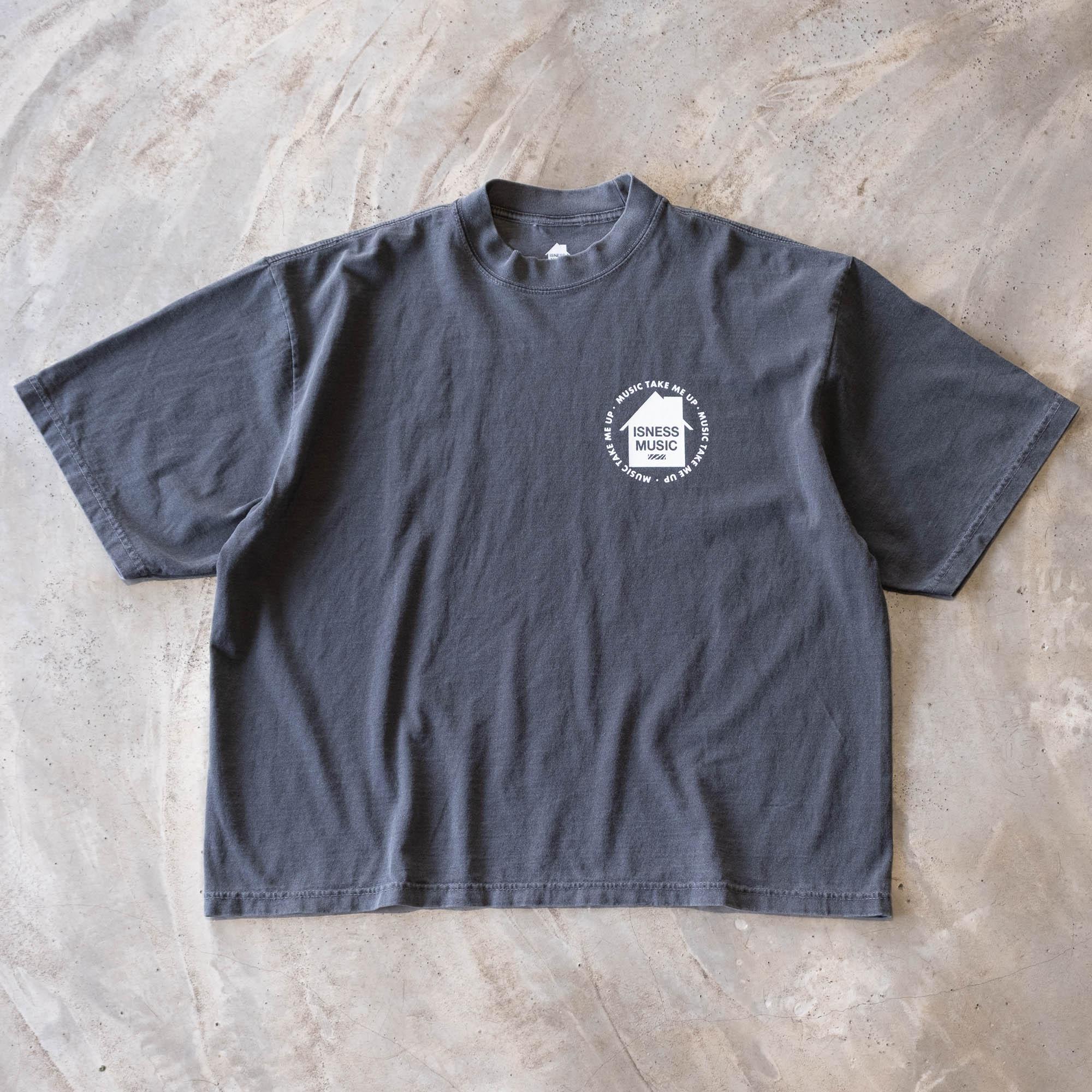 is-ness House Music Will Never Die Tee - Sumi Charcoal - Never Never