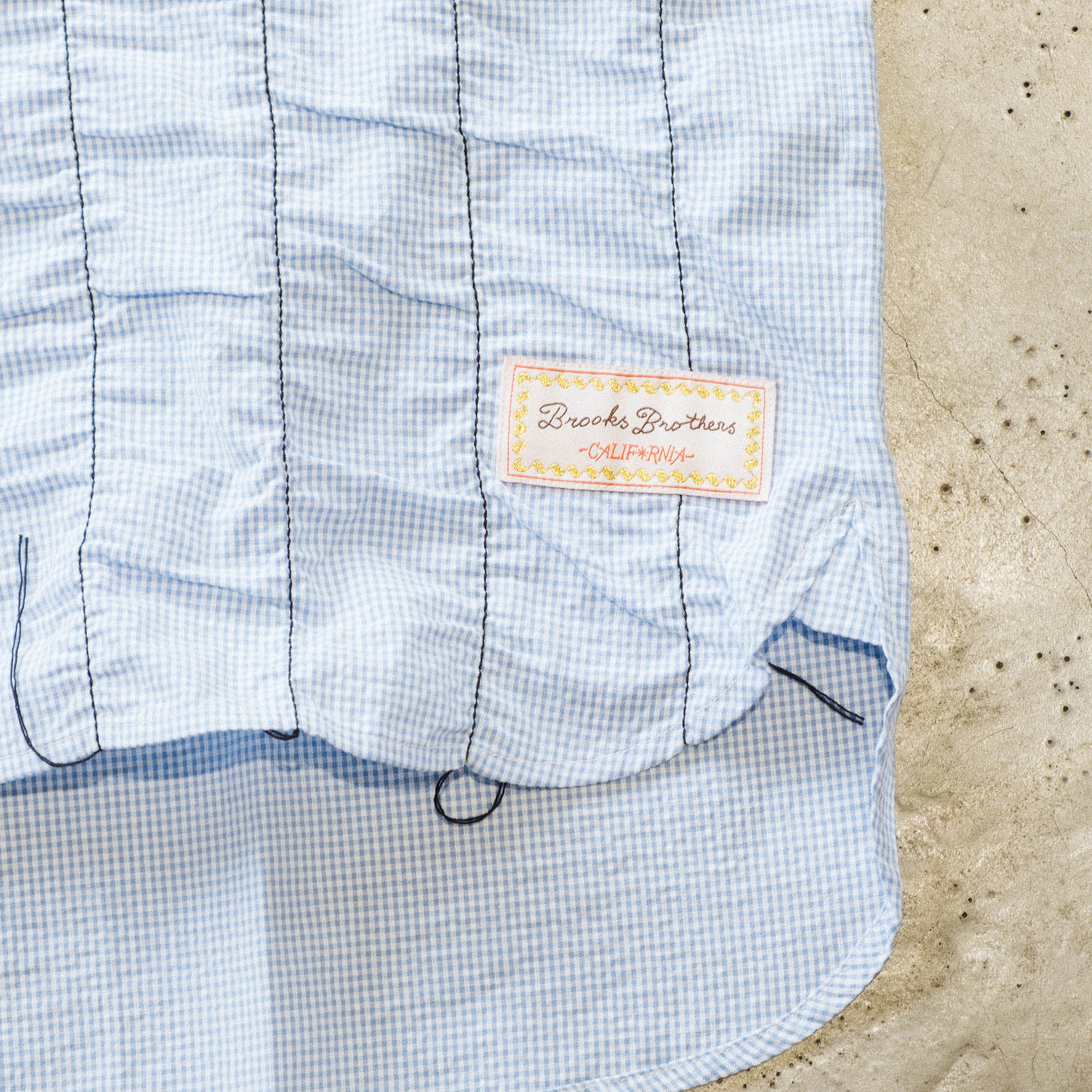 Brain Dead x Brooks Brothers Puckered Short Sleeve Pullover Shirt - Light Blue