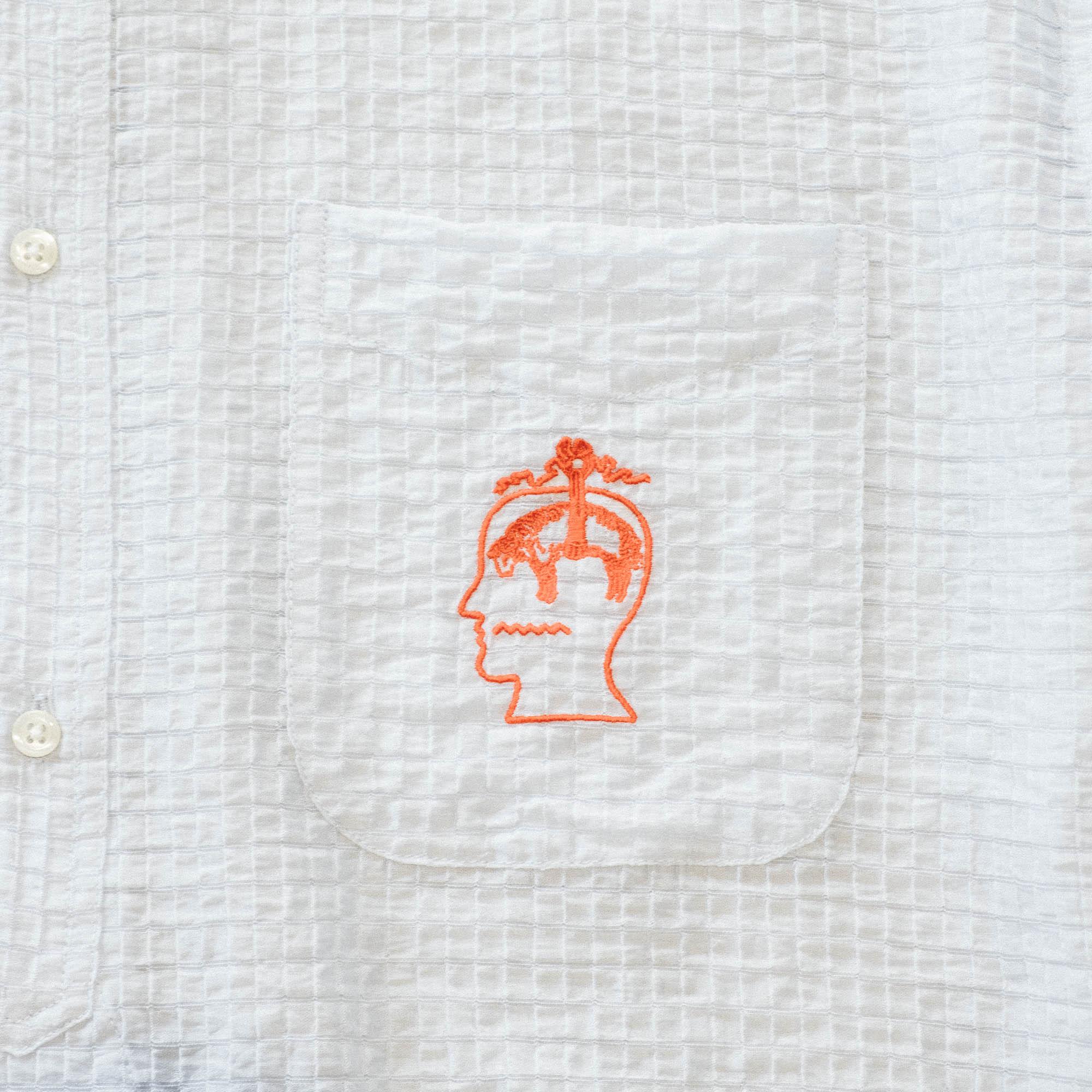 Brain Dead x Brooks Brothers Half Placket Oxford Button Up Shirt - Ice
